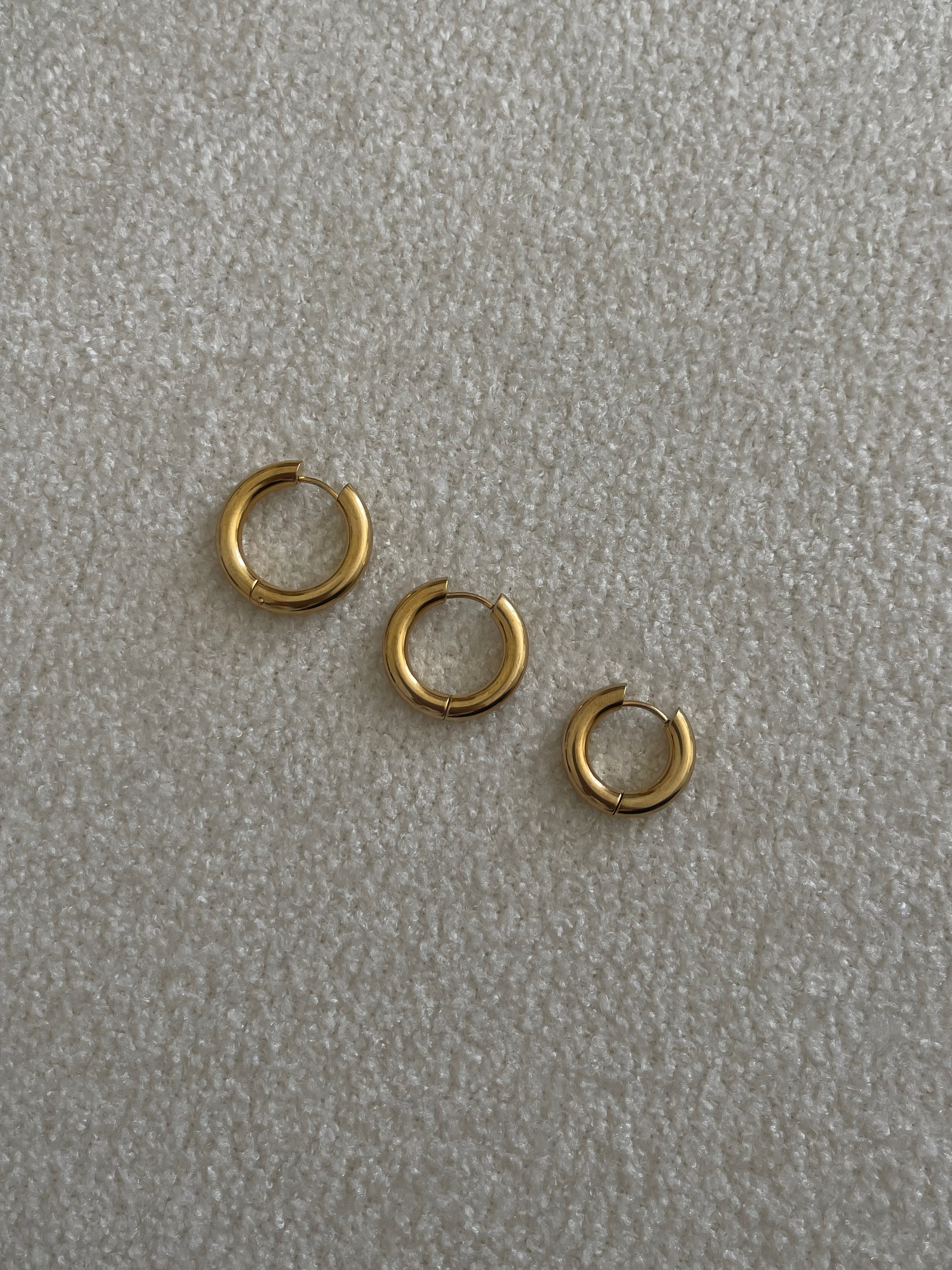 Çelik 3’lü set halka küpe