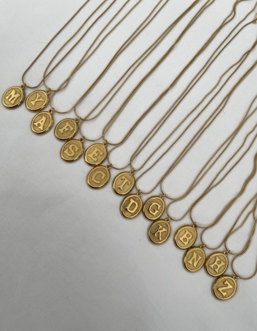 Çelik plaka harf kolye