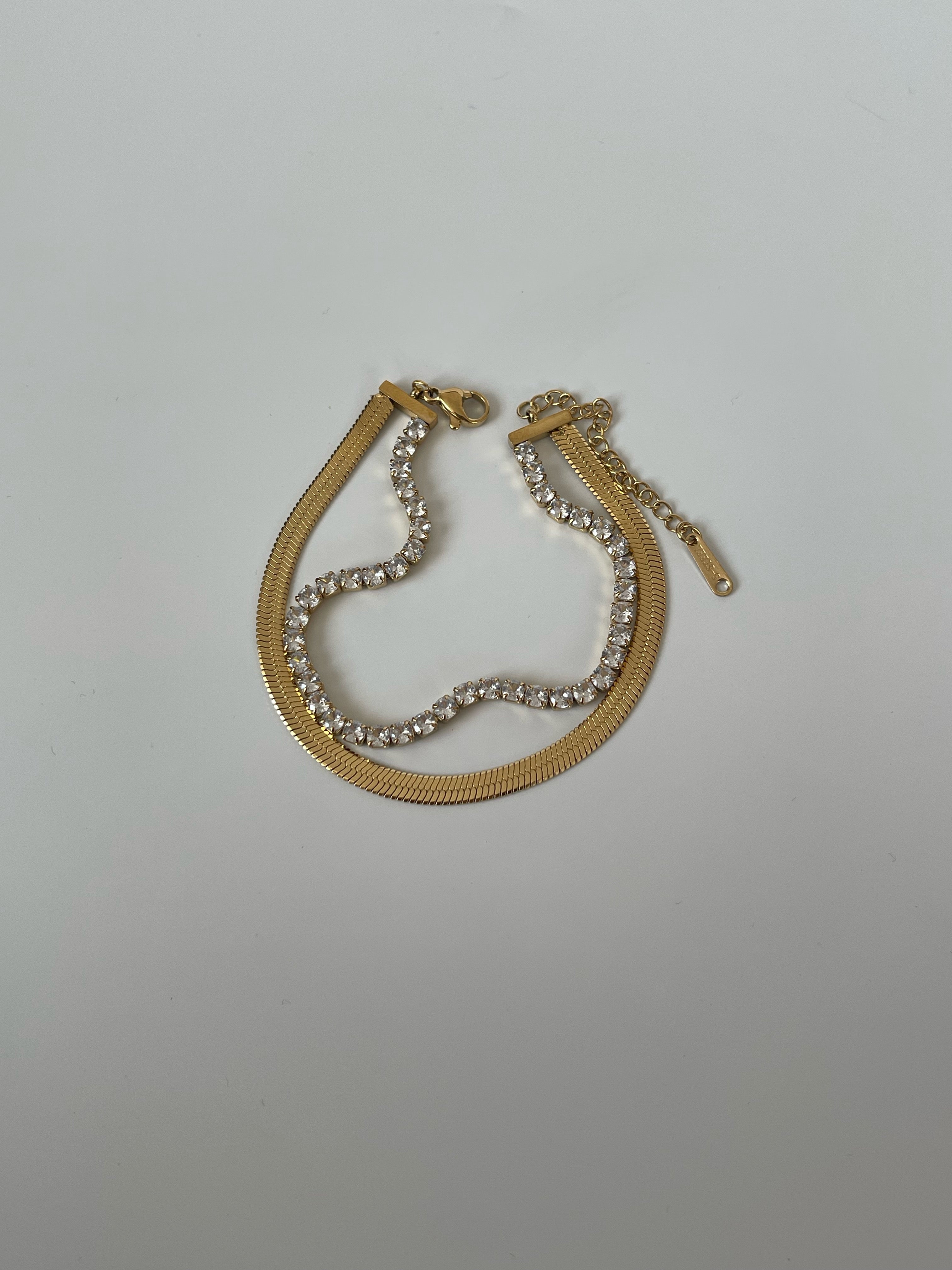 Çelik su yolu & italyan zincir bileklik