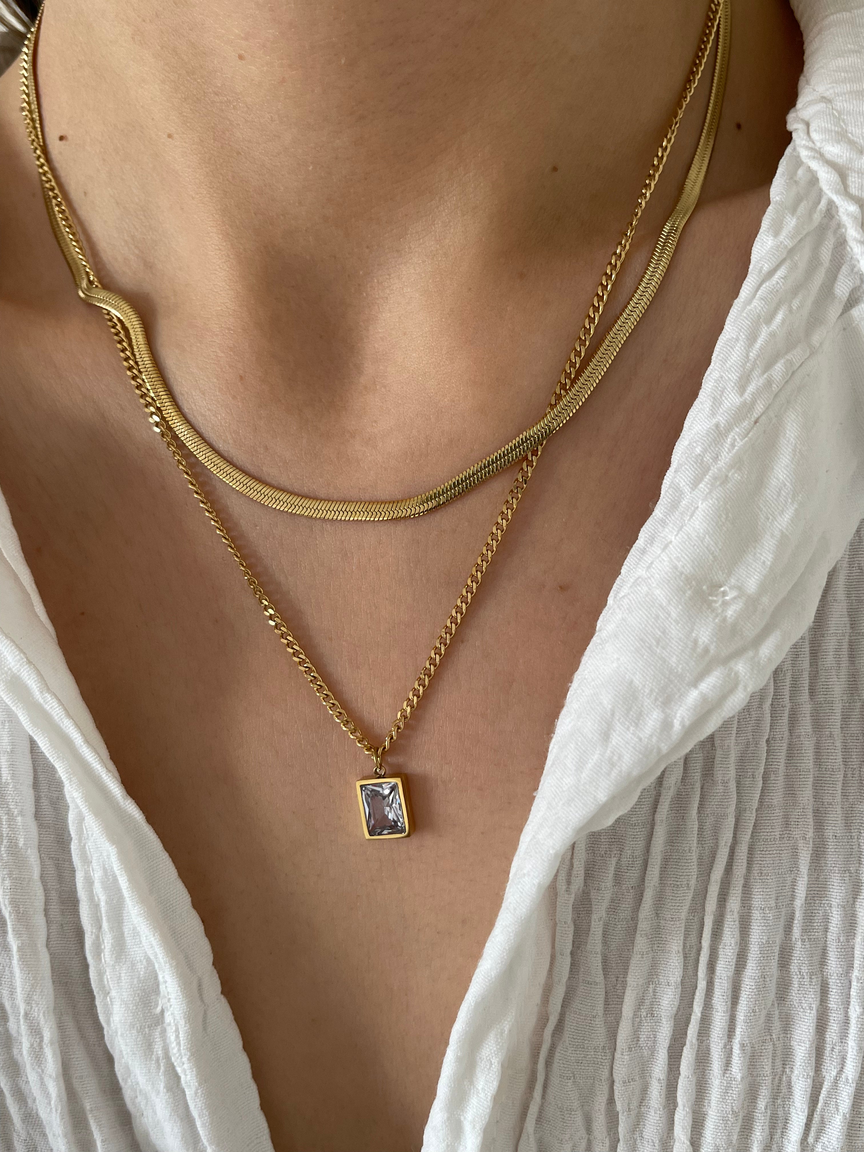 Çelik birleşik basic kolye