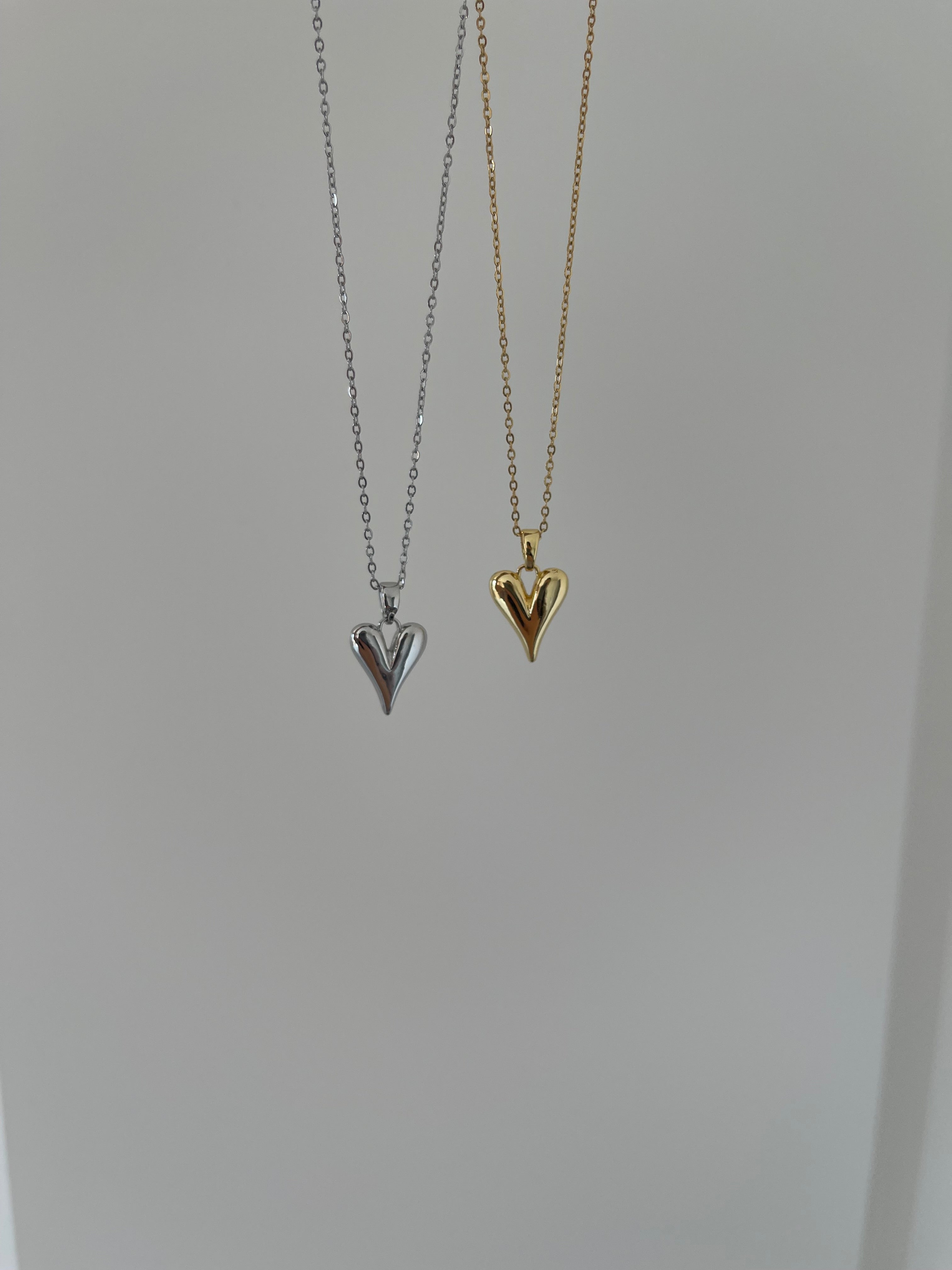 Çelik bombe kalp kolye