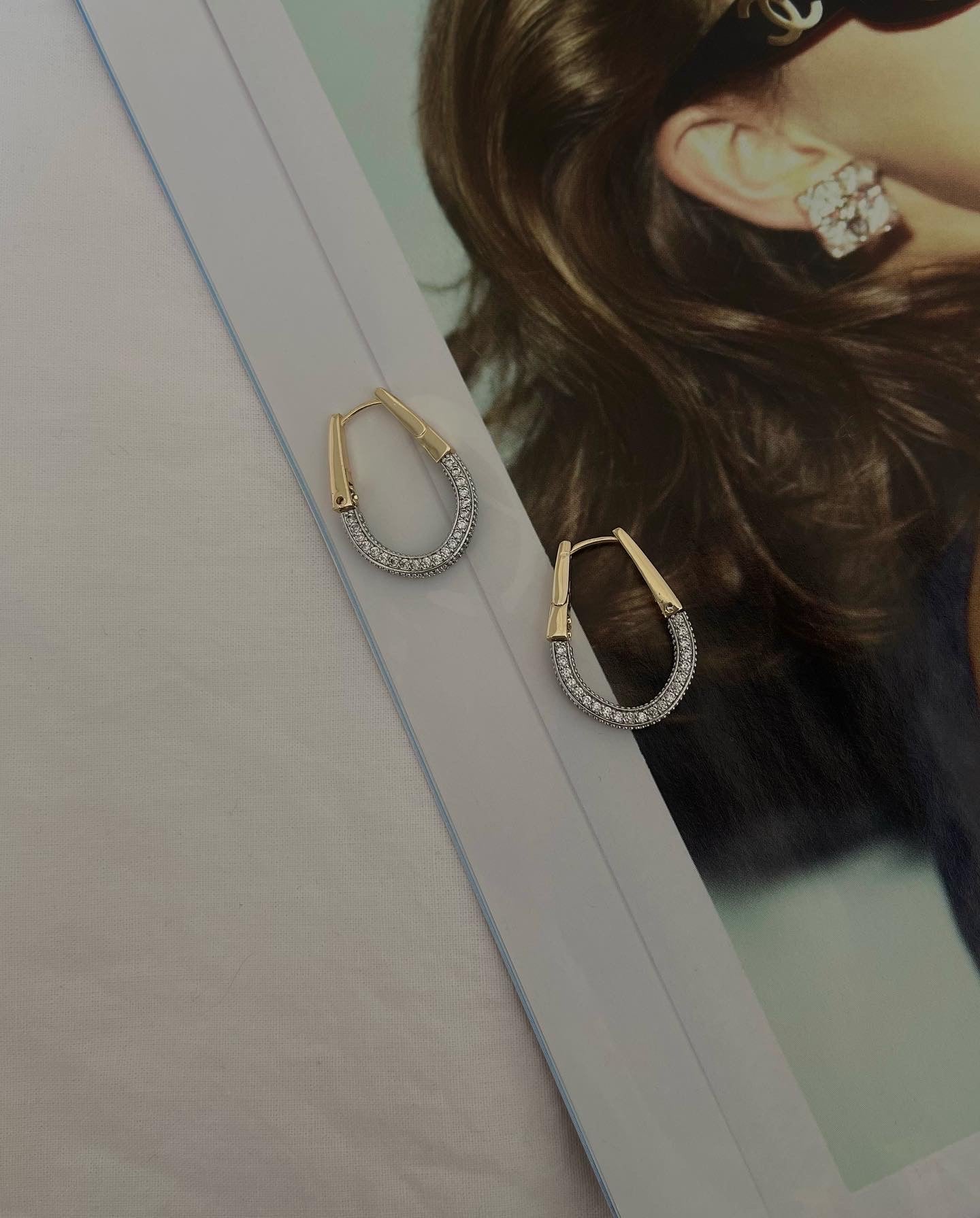 Vıp özel seri mix oval küpe