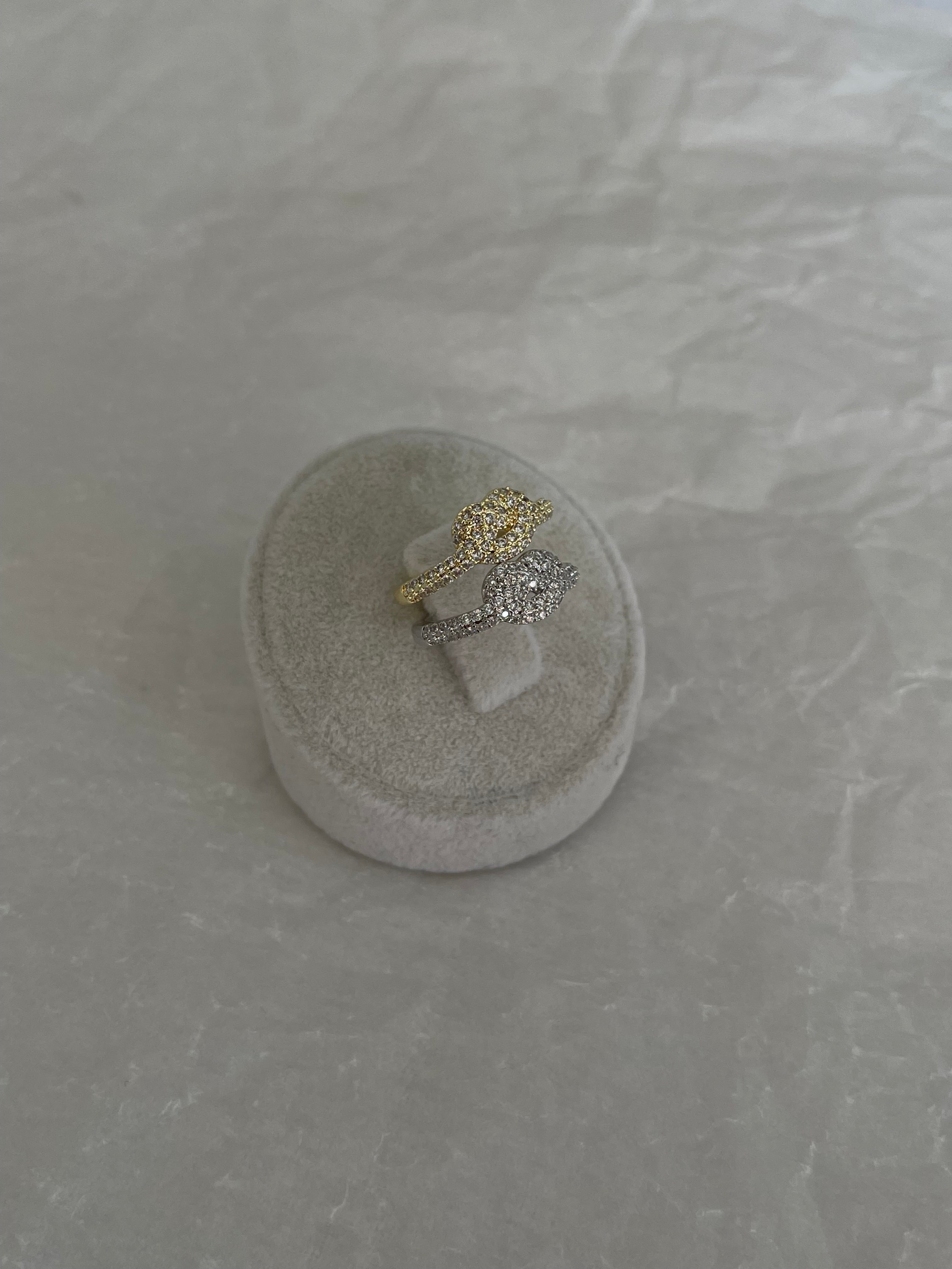 Taşlı düğüm yüzük