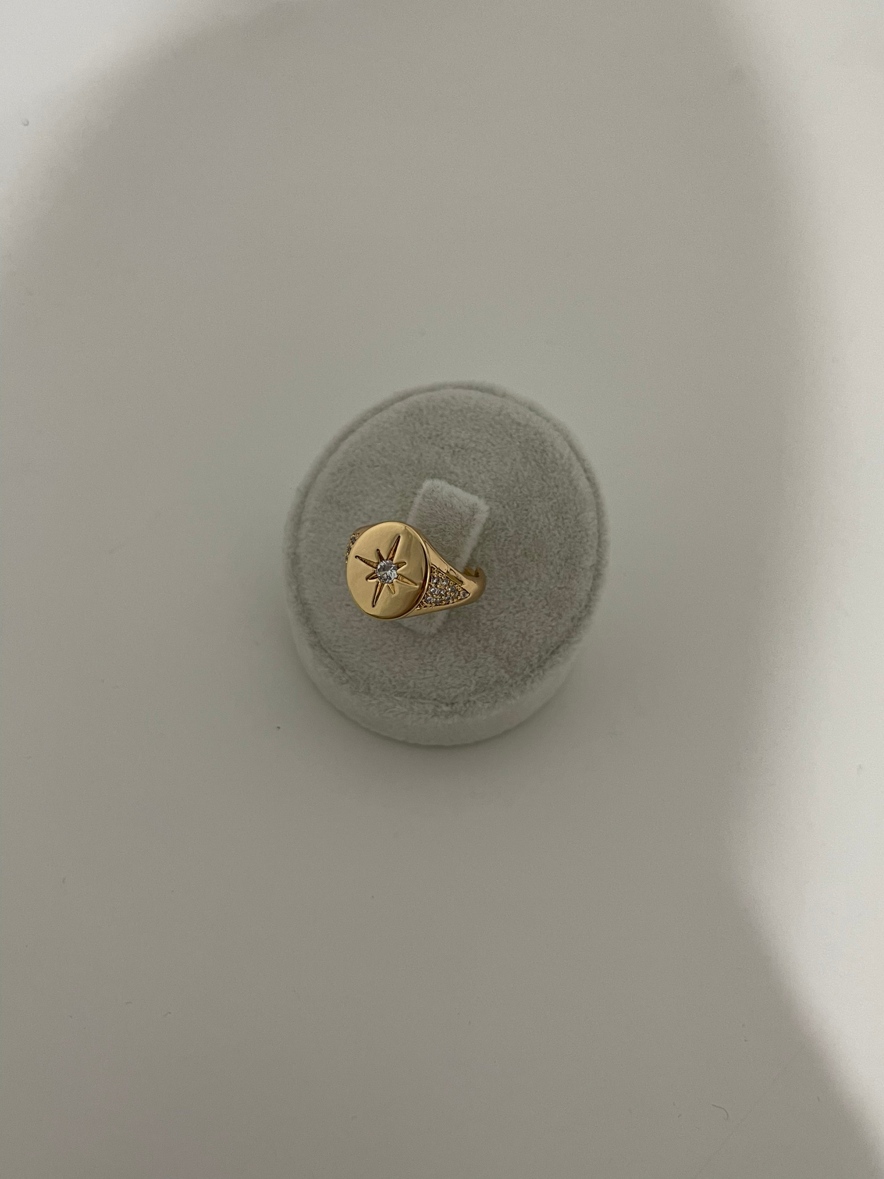 Kutup yıldızı plaka yüzük