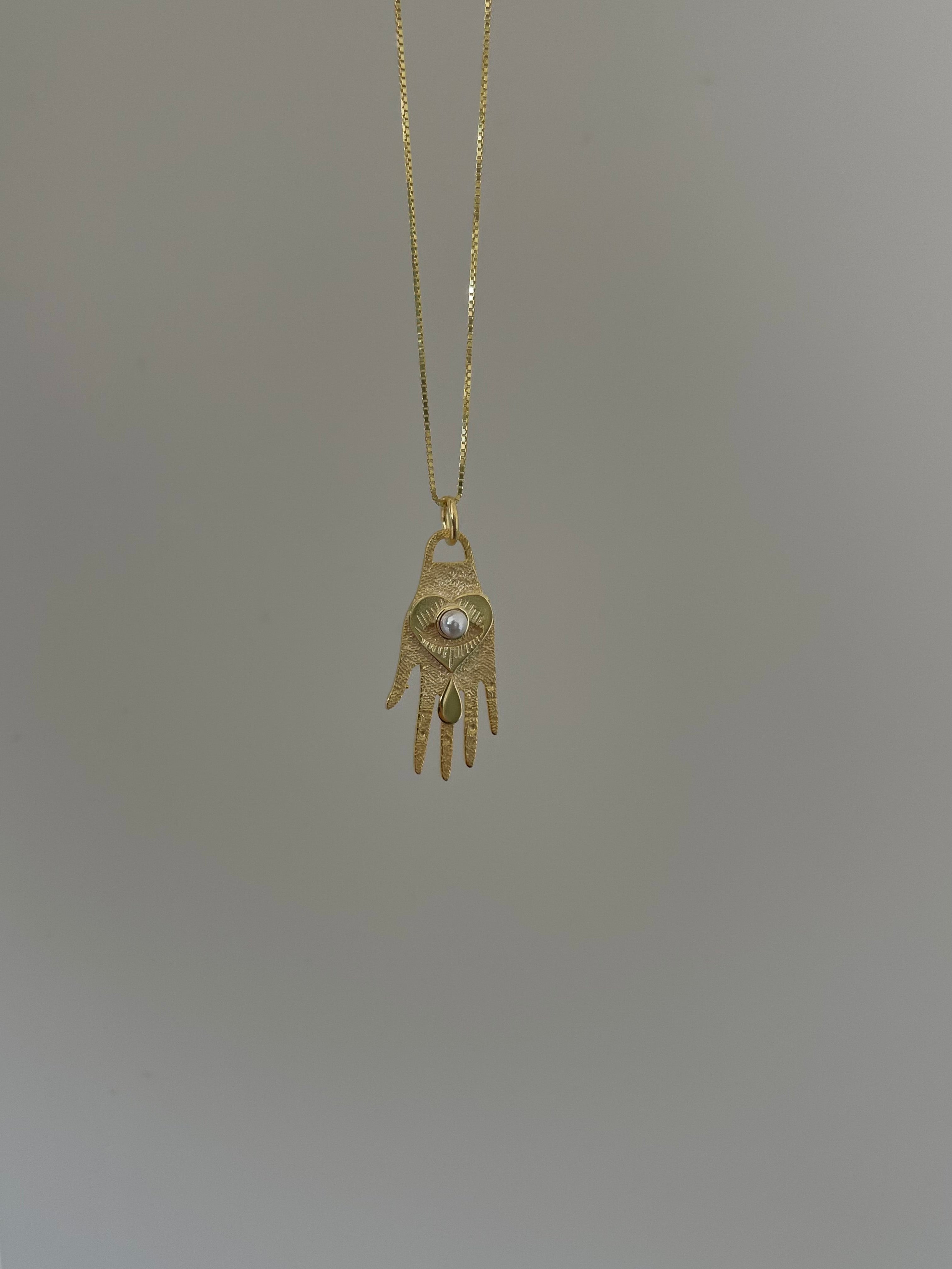 925 gümüş hand kolye