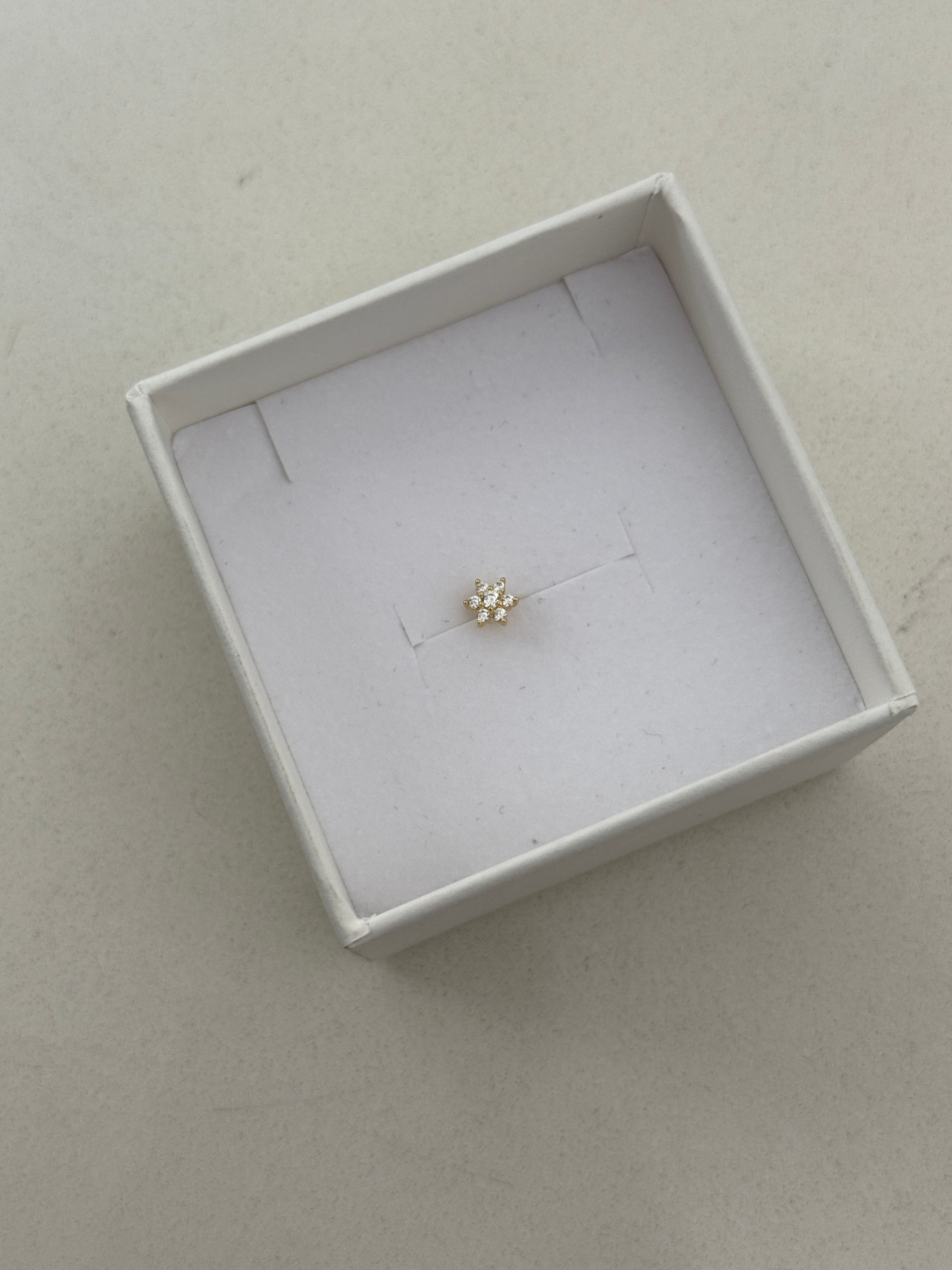 925 gümüş | çiçek piercing