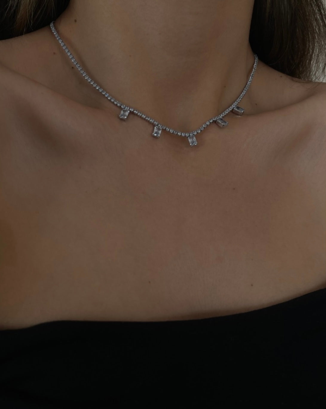 Baget taşlı su yolu kolye