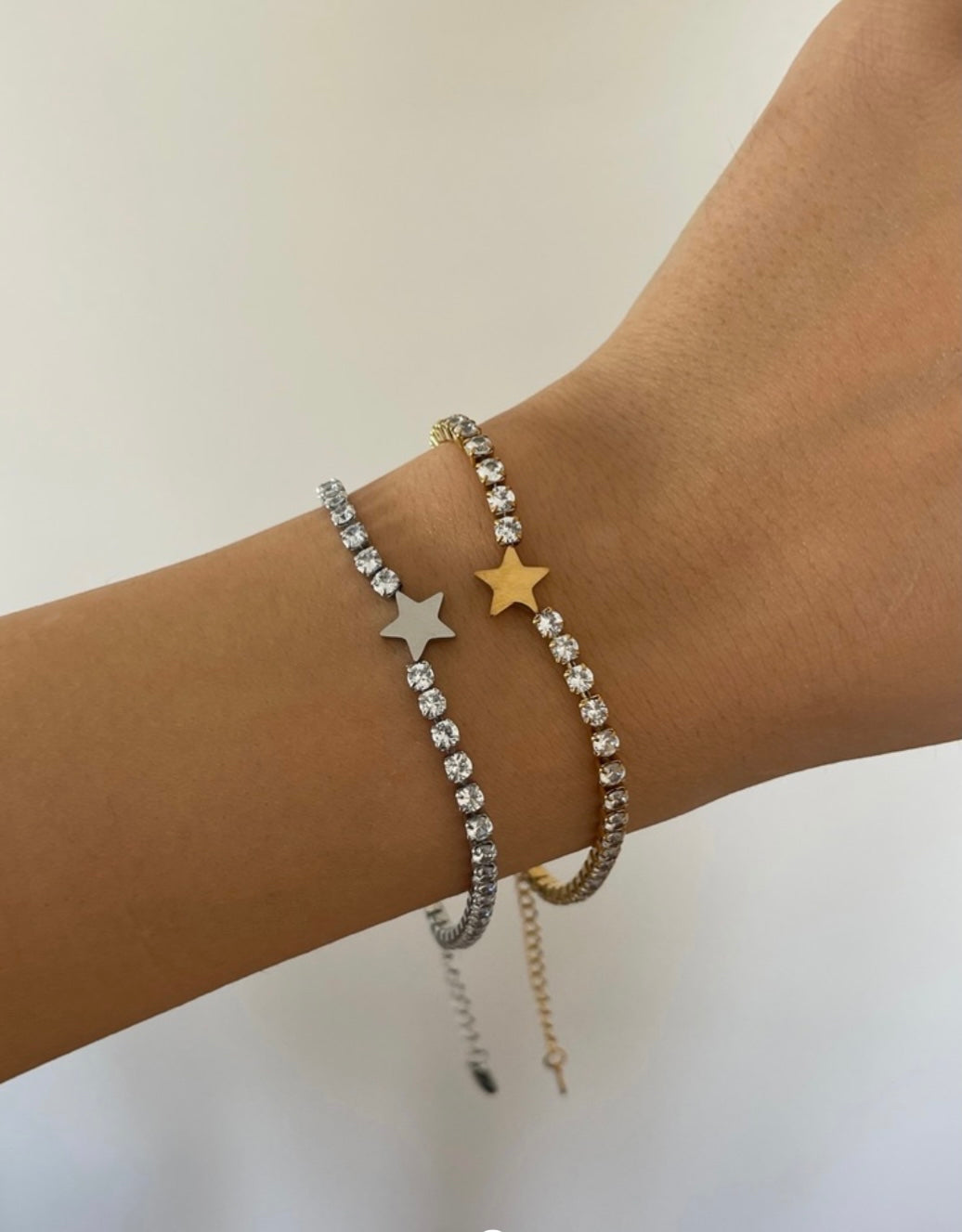 Çelik yıldız detay su yolu bileklik