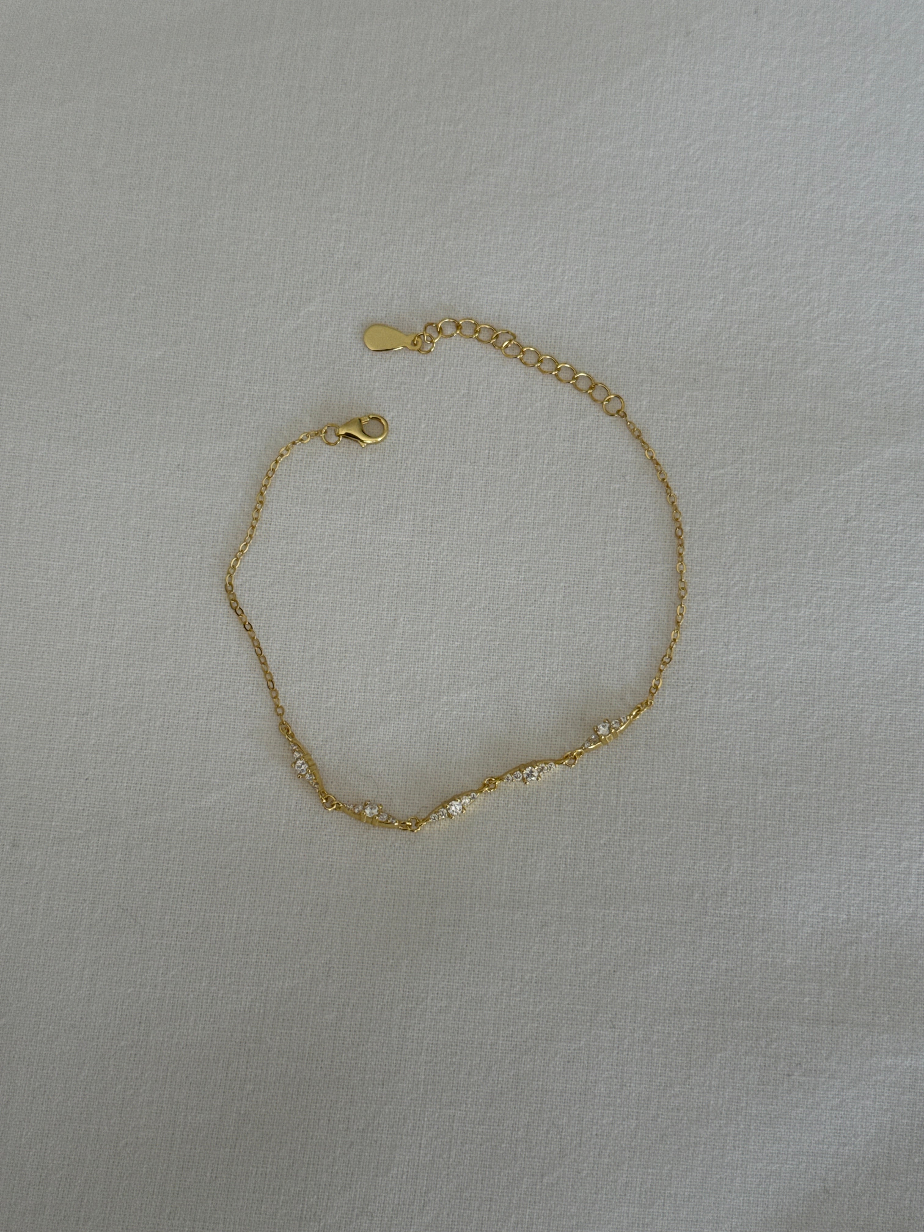 925 gümüş yatay taşlı bileklik