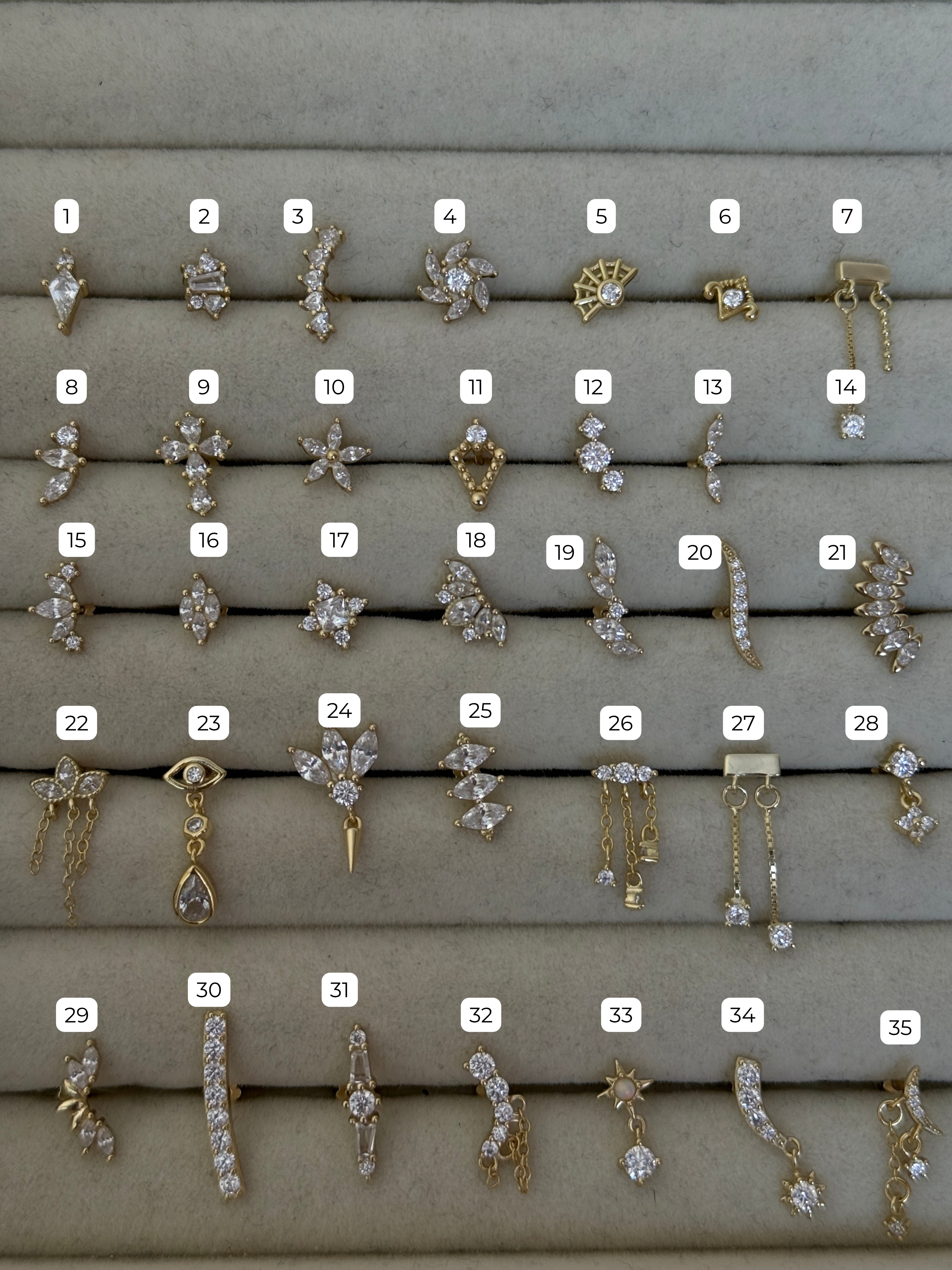 925 Ayar Gümüş Piercing Modelleri IV Modelini Seç