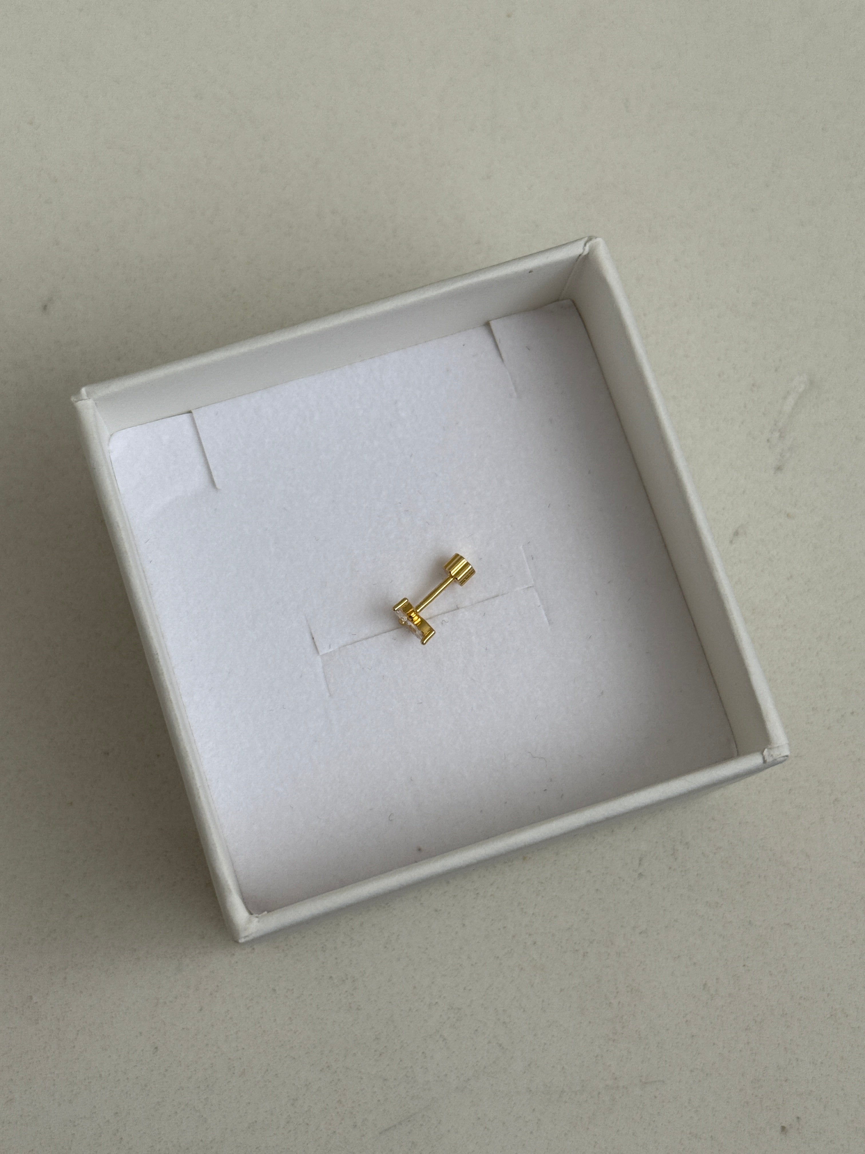925 gümüş | ikili taş piercing