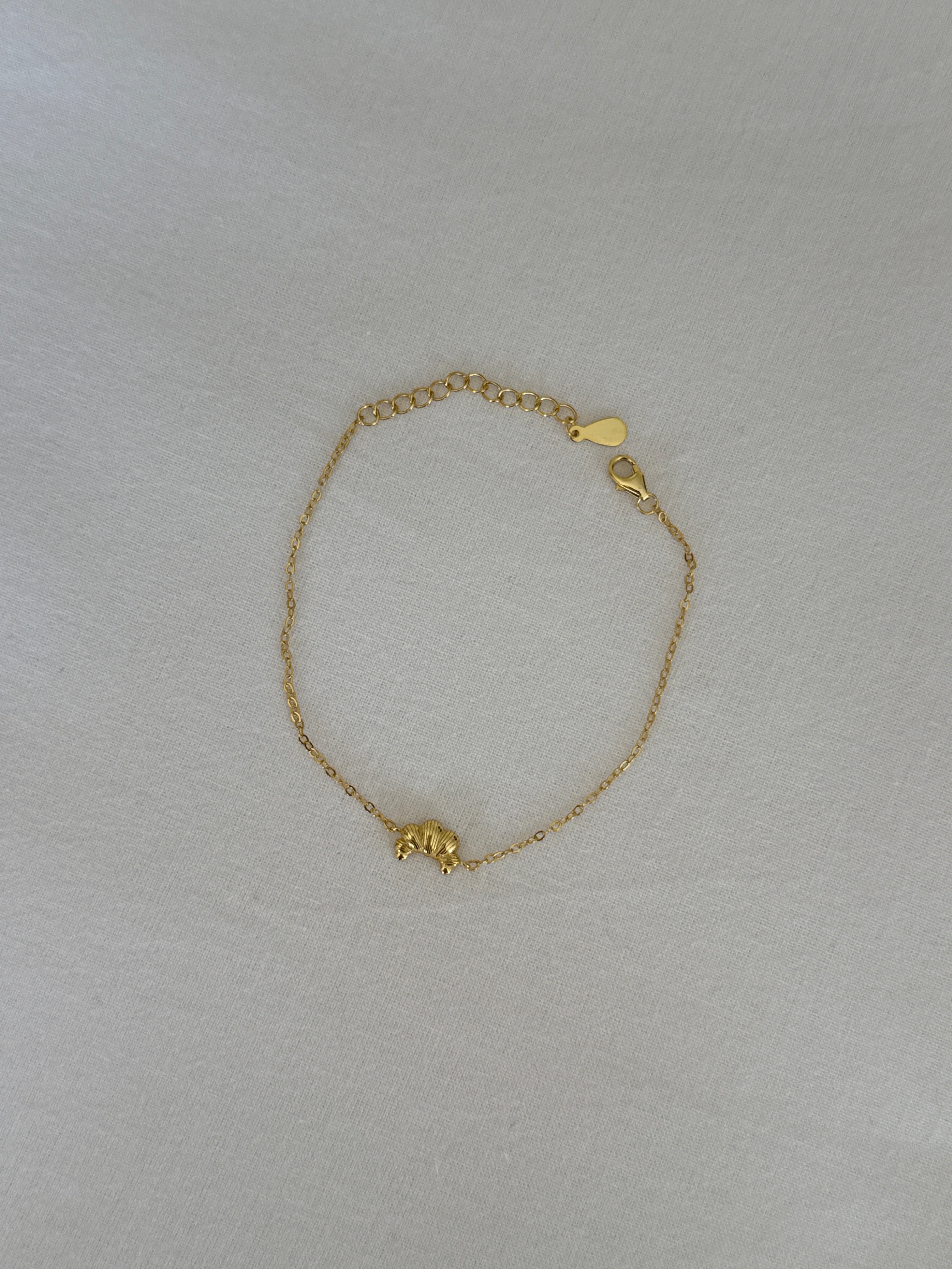 925 gümüş kruvasan bileklik