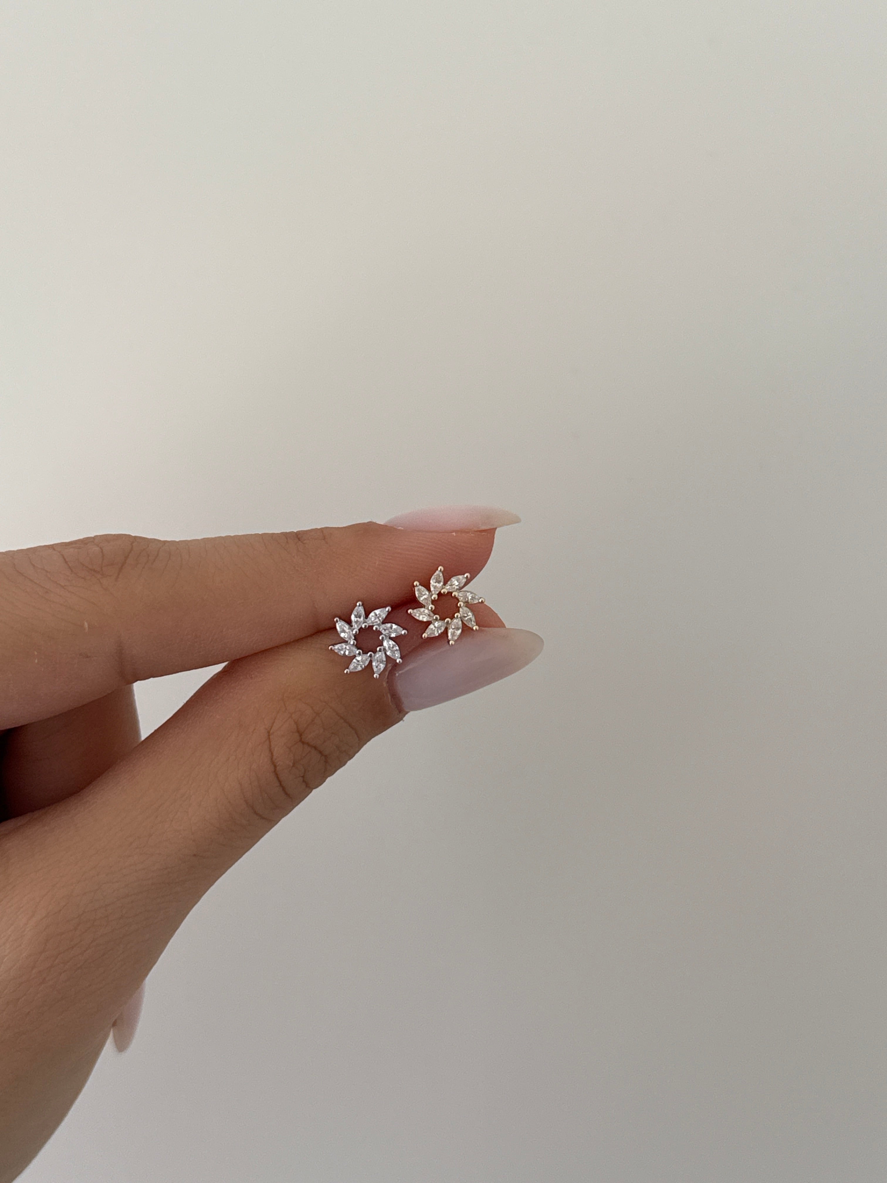 925 gümüş ışıltı halkası piercing