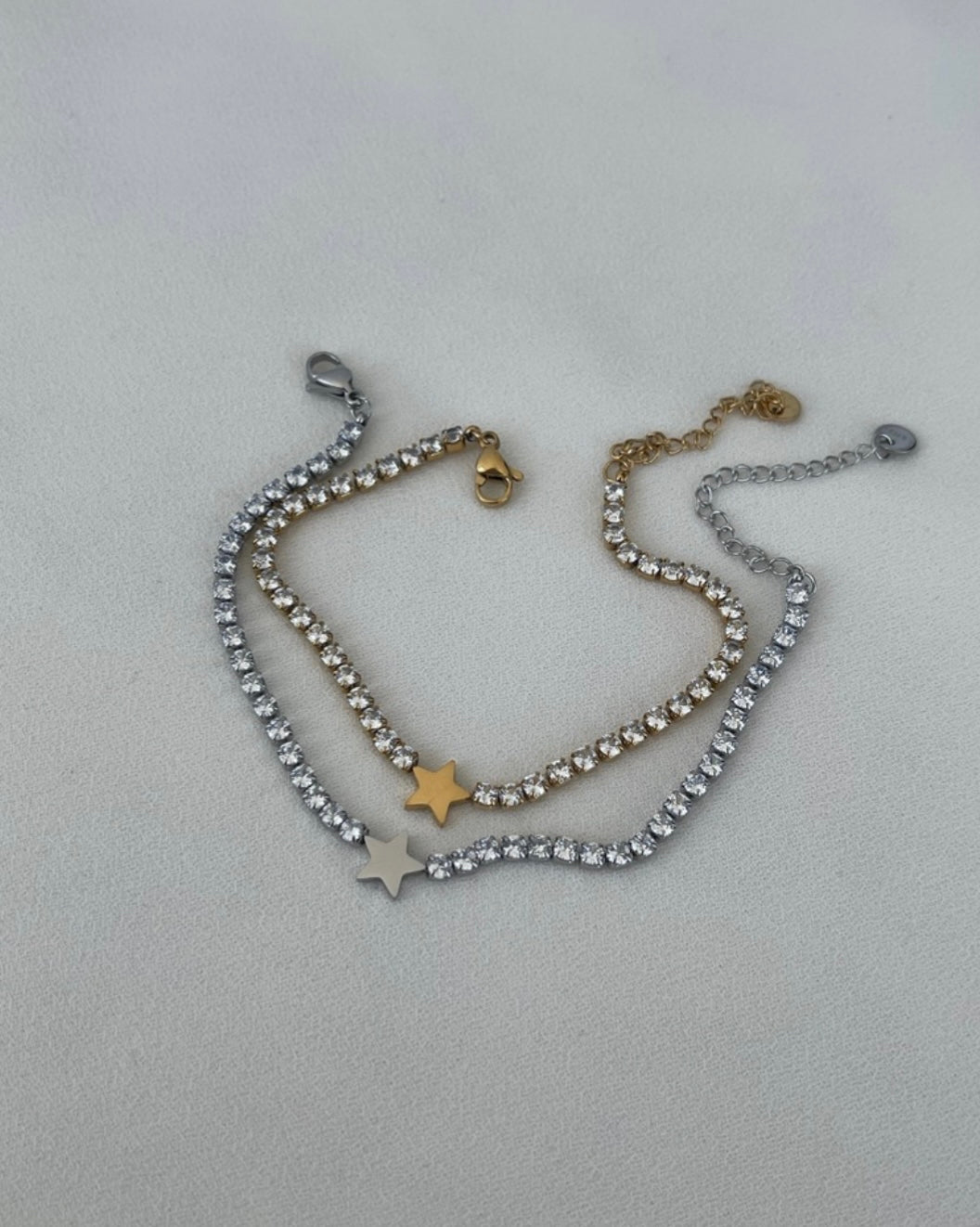 Çelik yıldız detay su yolu bileklik