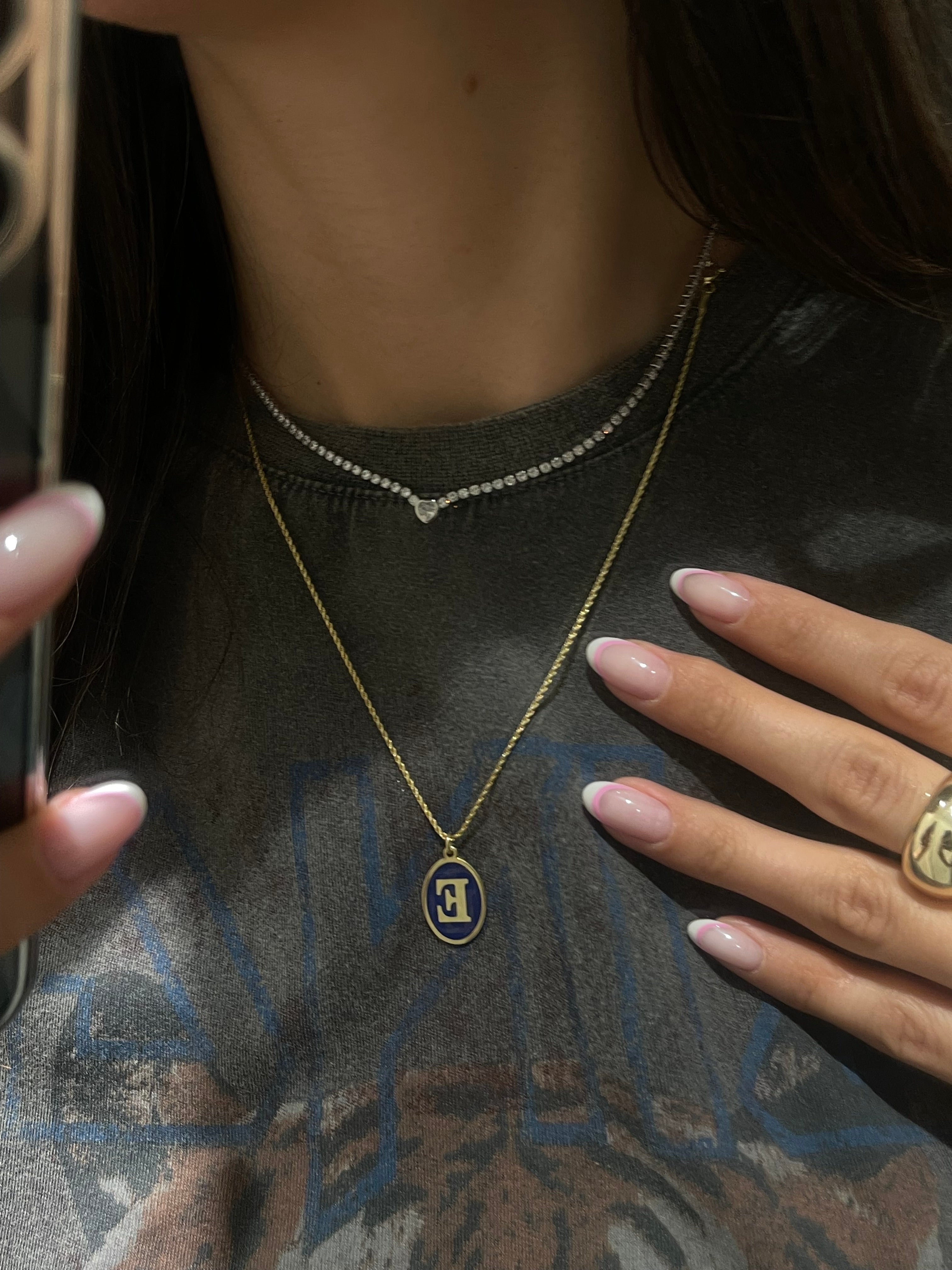 Mini kalp ince su yolu kolye