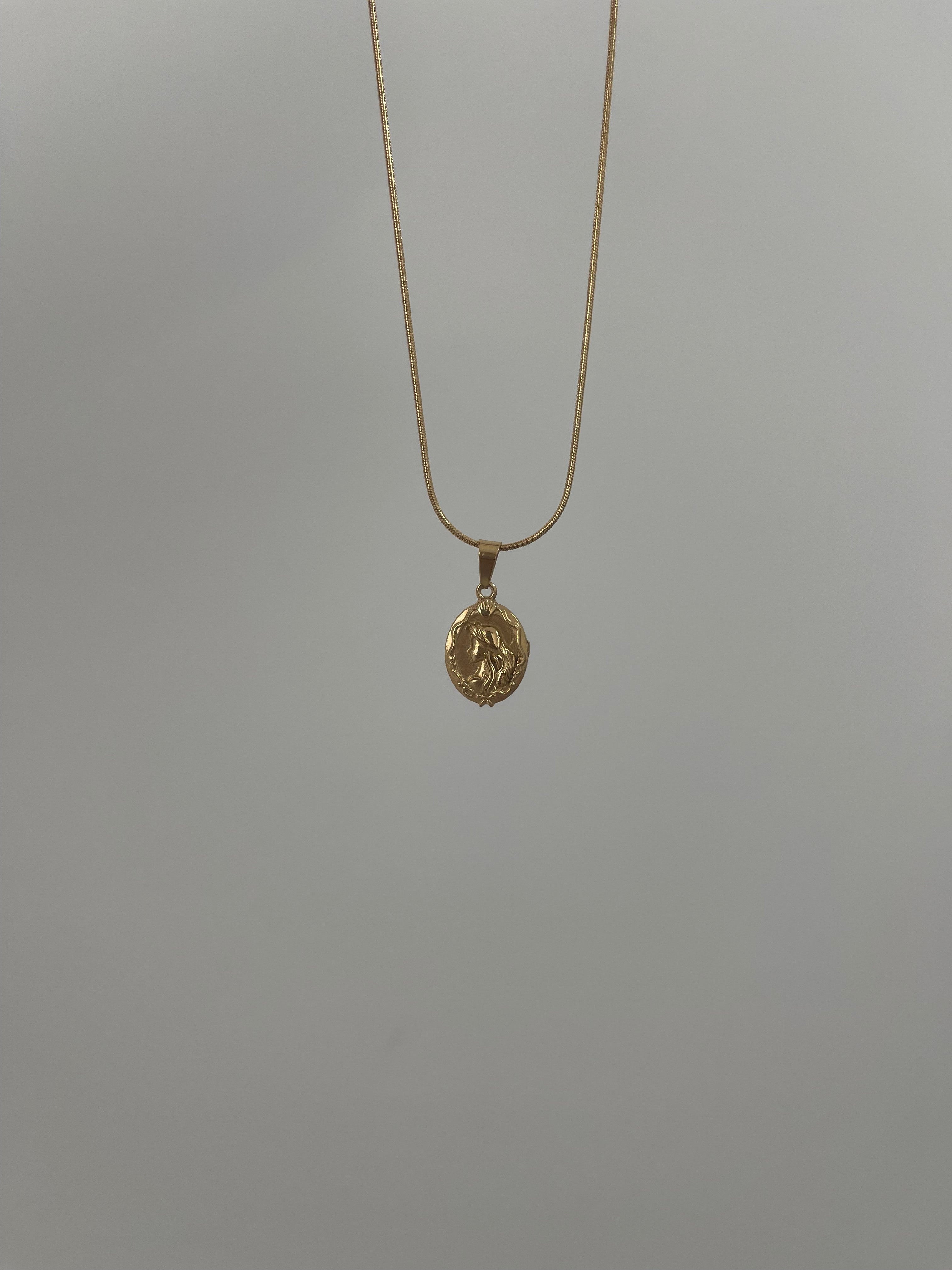 Çelik çift taraflı matmazel kolye