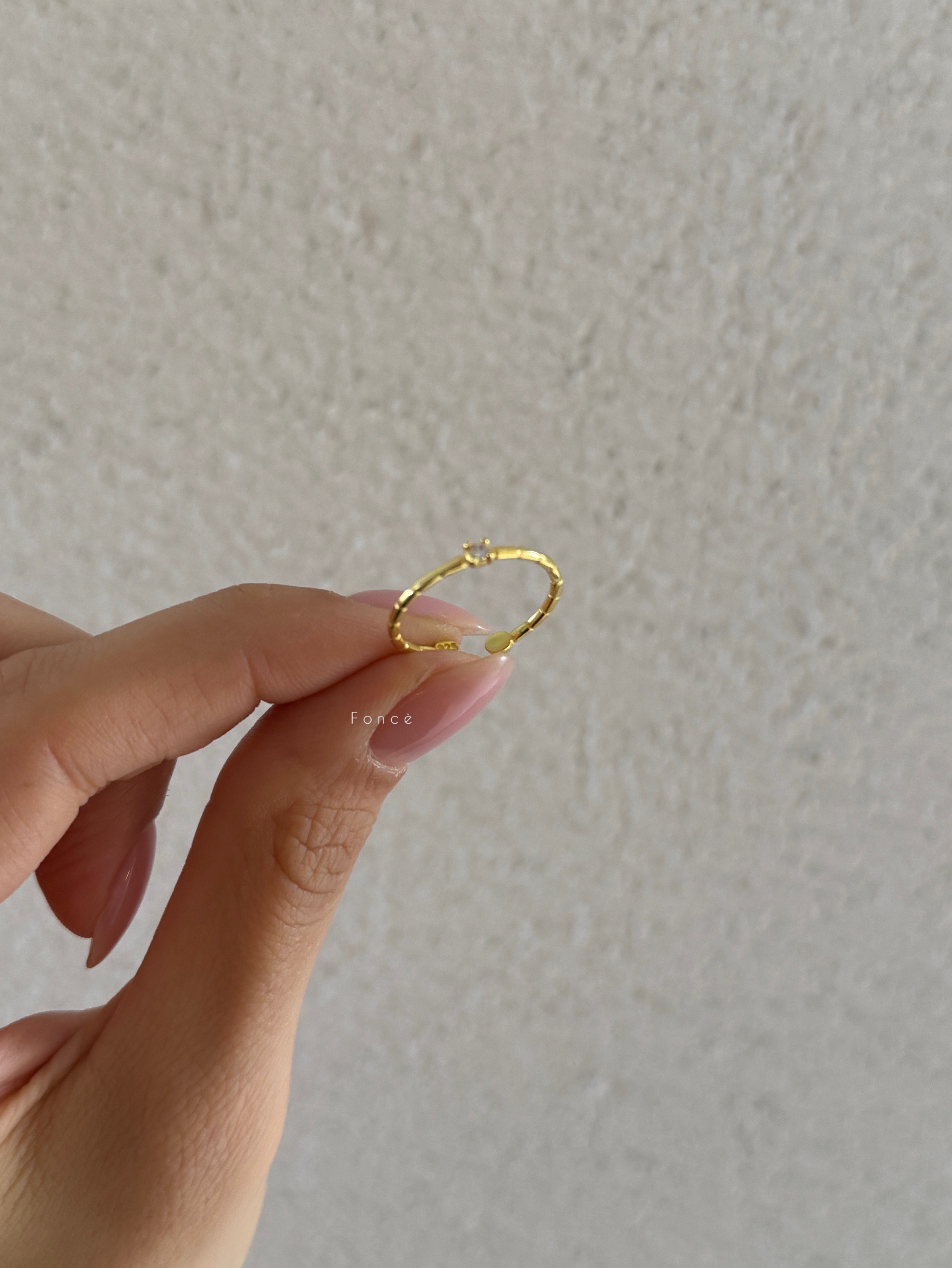 925 gümüş mini taşlı ince yüzük