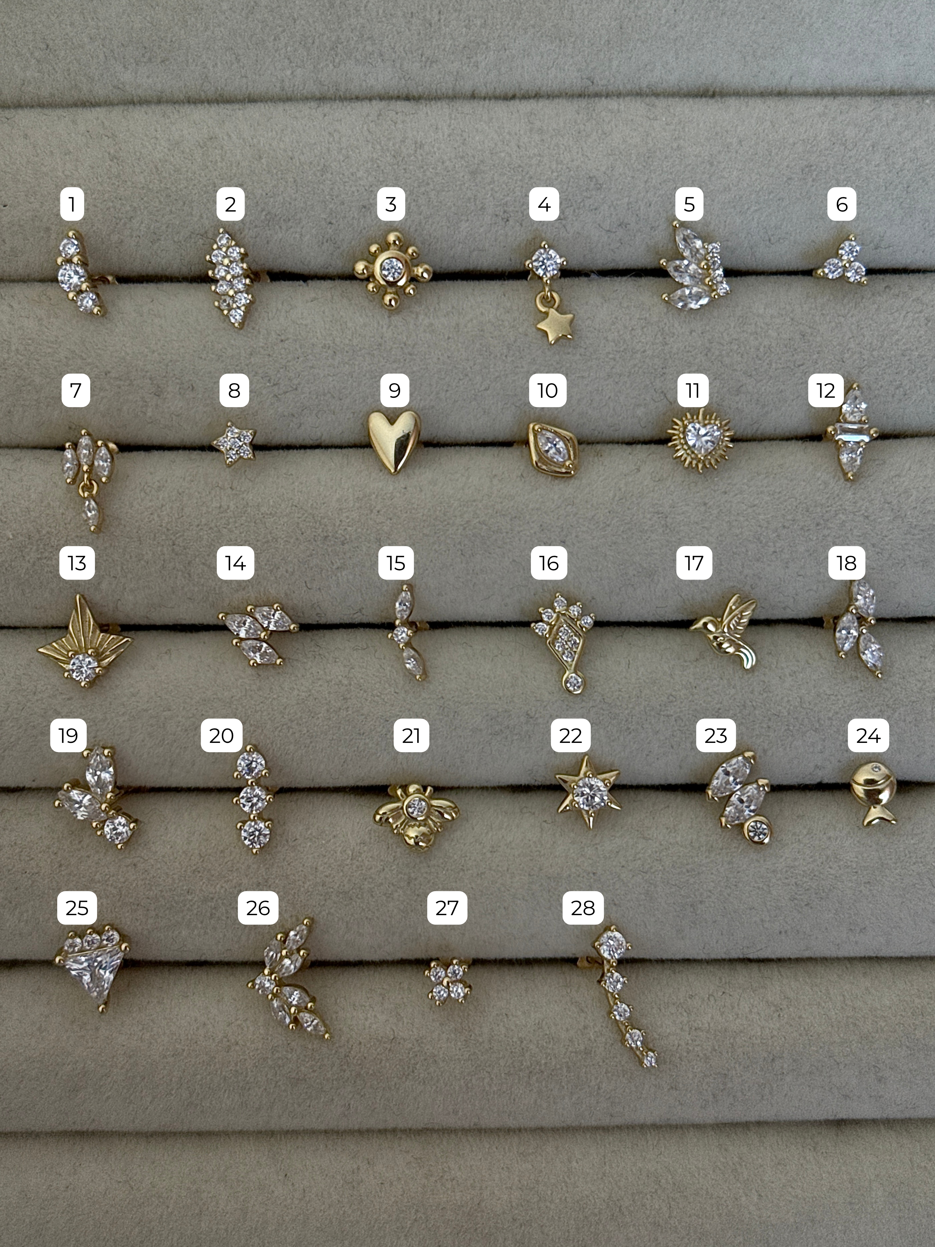 925 Ayar Gümüş Piercing Modelleri ||| Modelini Seç