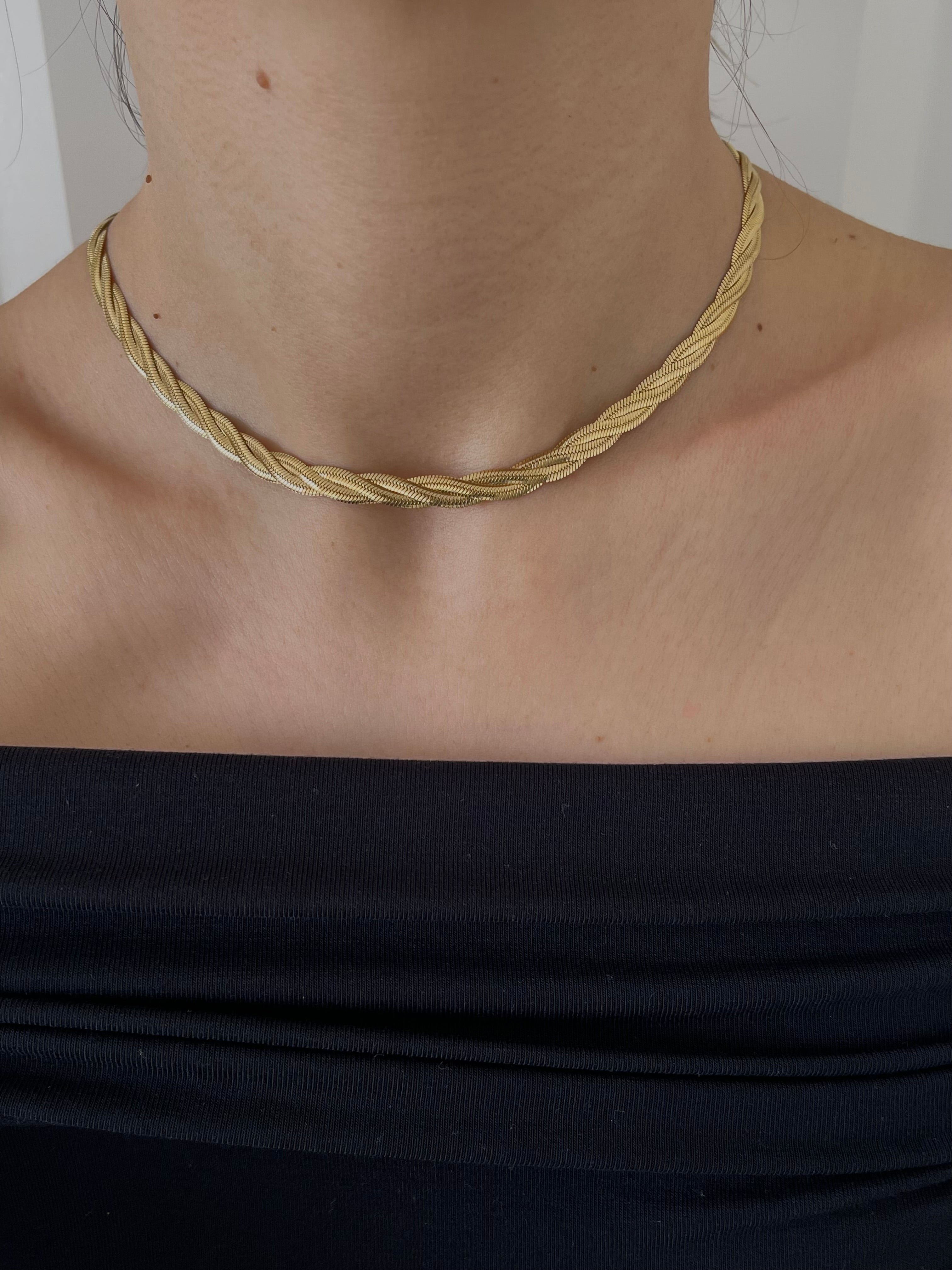 Çelik örgü zincir kolye