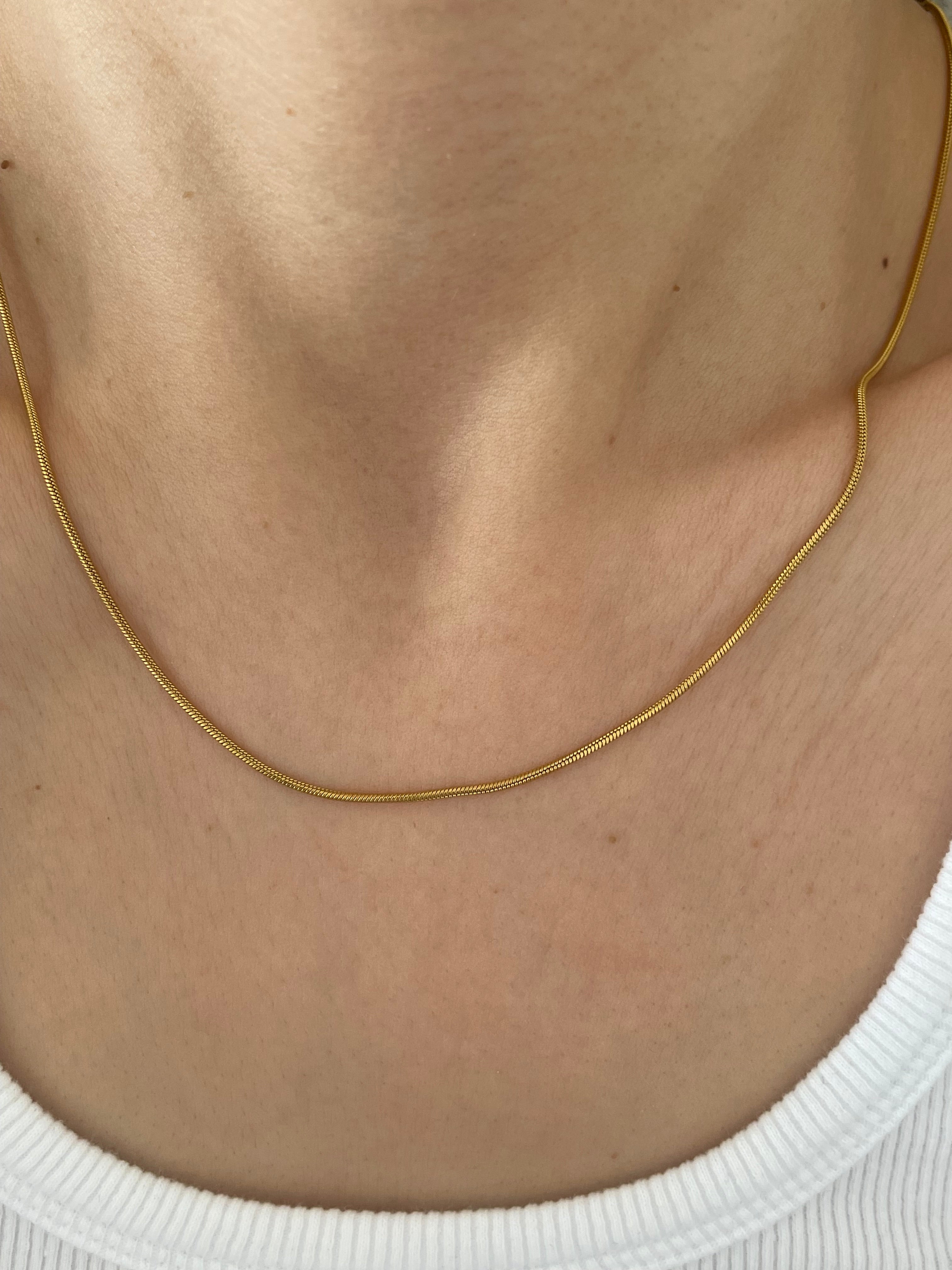 Çelik yılan zincir kolye