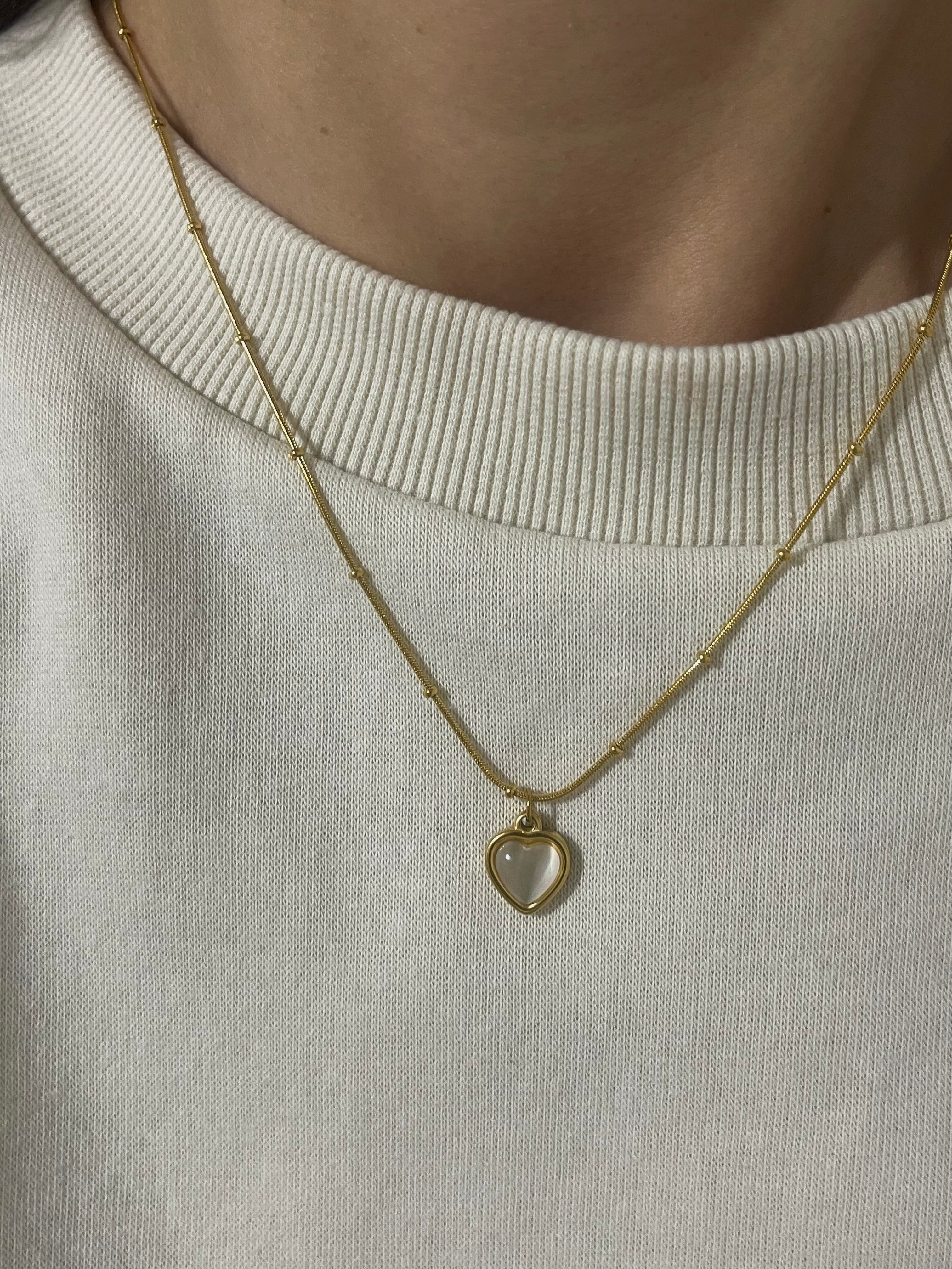 Çelik soft kalp kolye