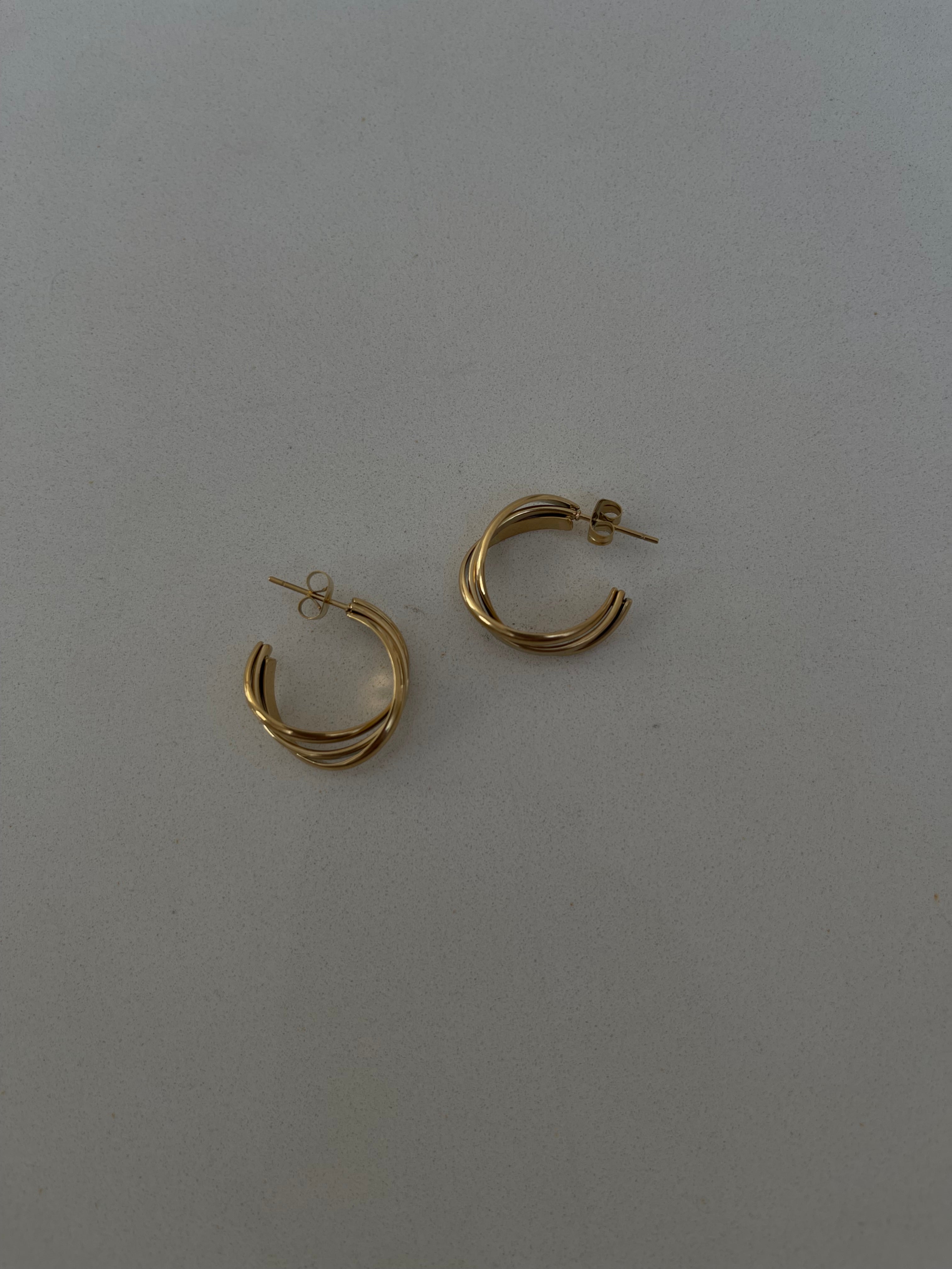 Çelik triple halka küpe