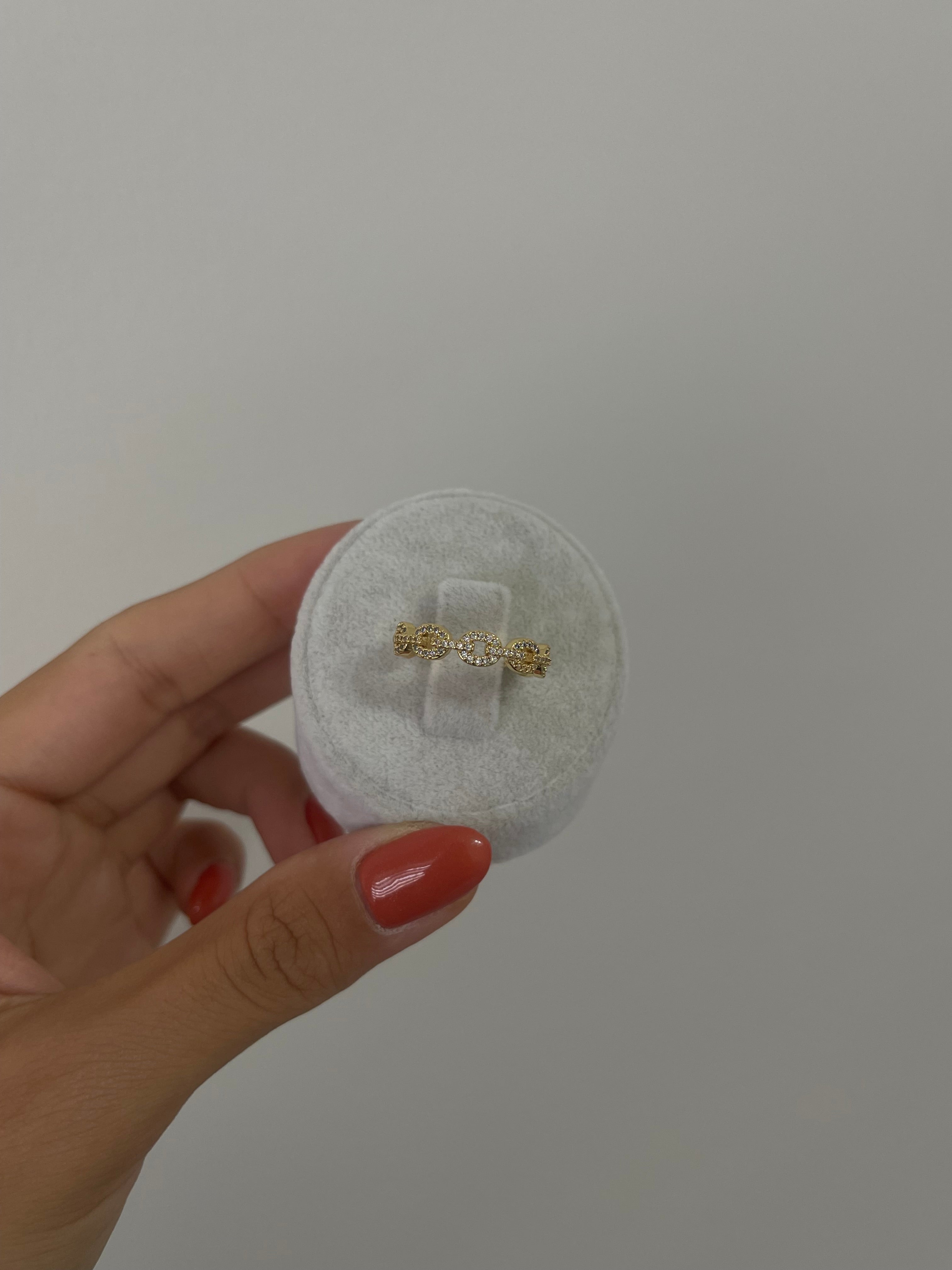 Taşlı halka detay yüzük