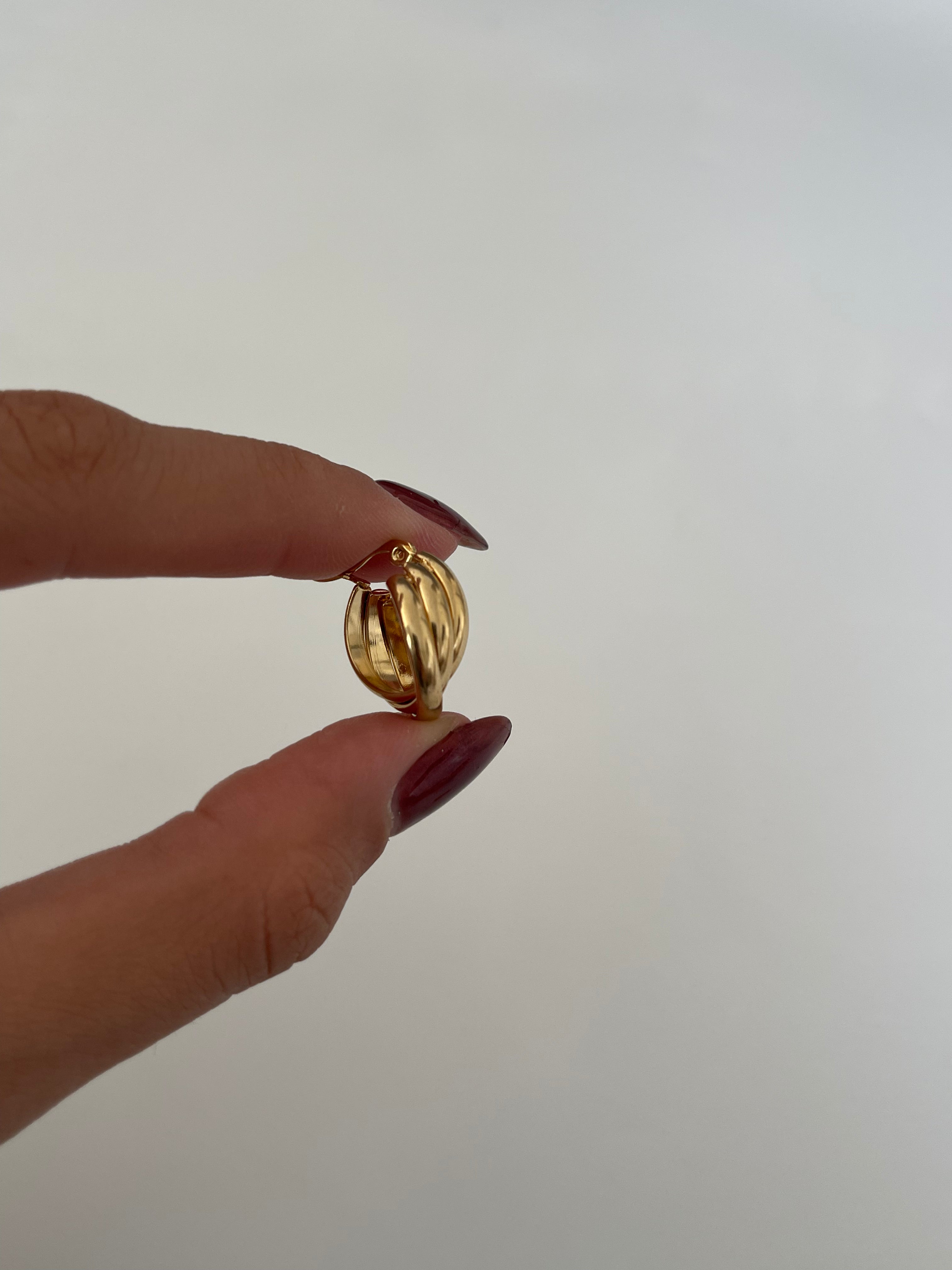 Çelik triple sarmal küpe