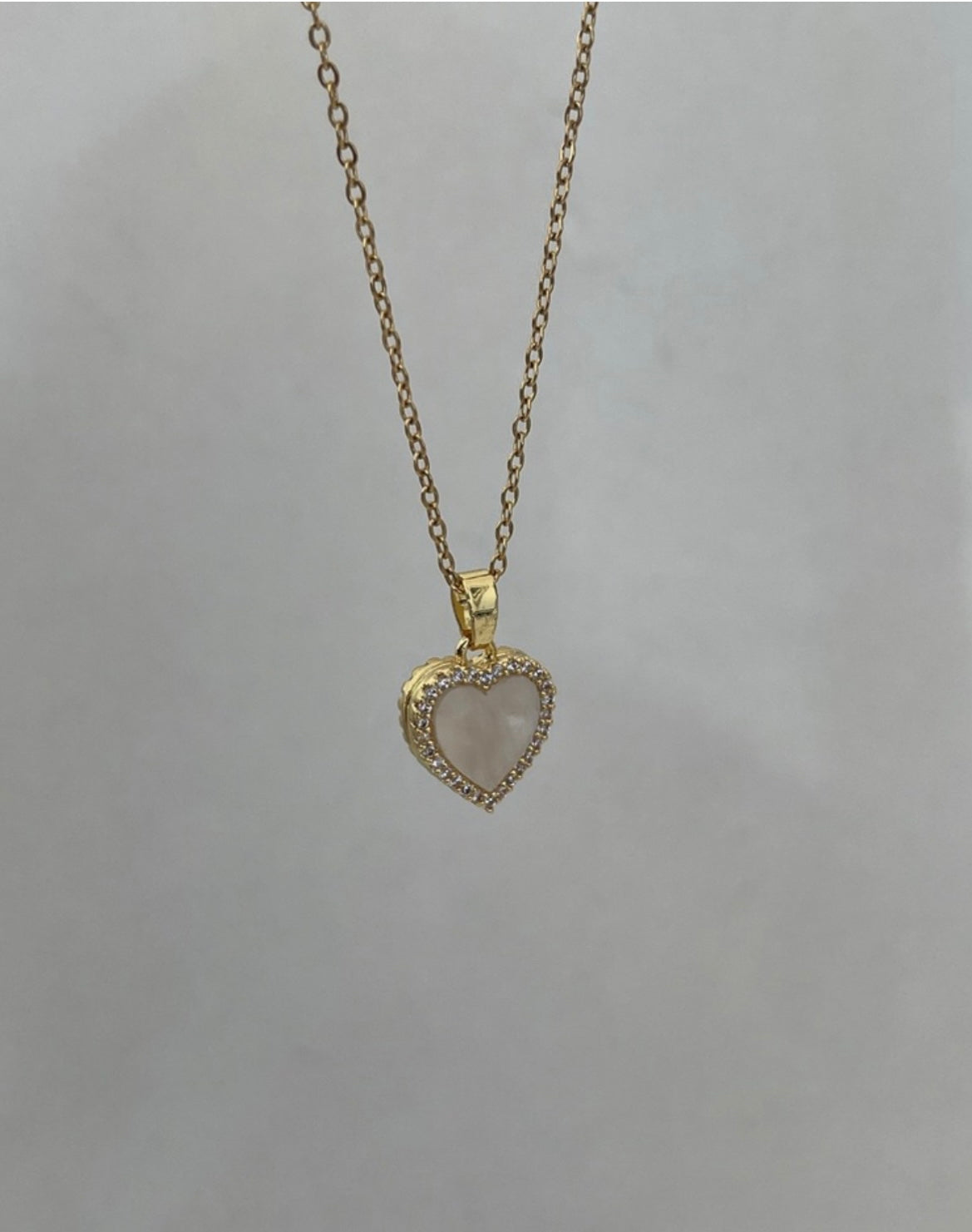 Çelik çift yönlü kalp kolye