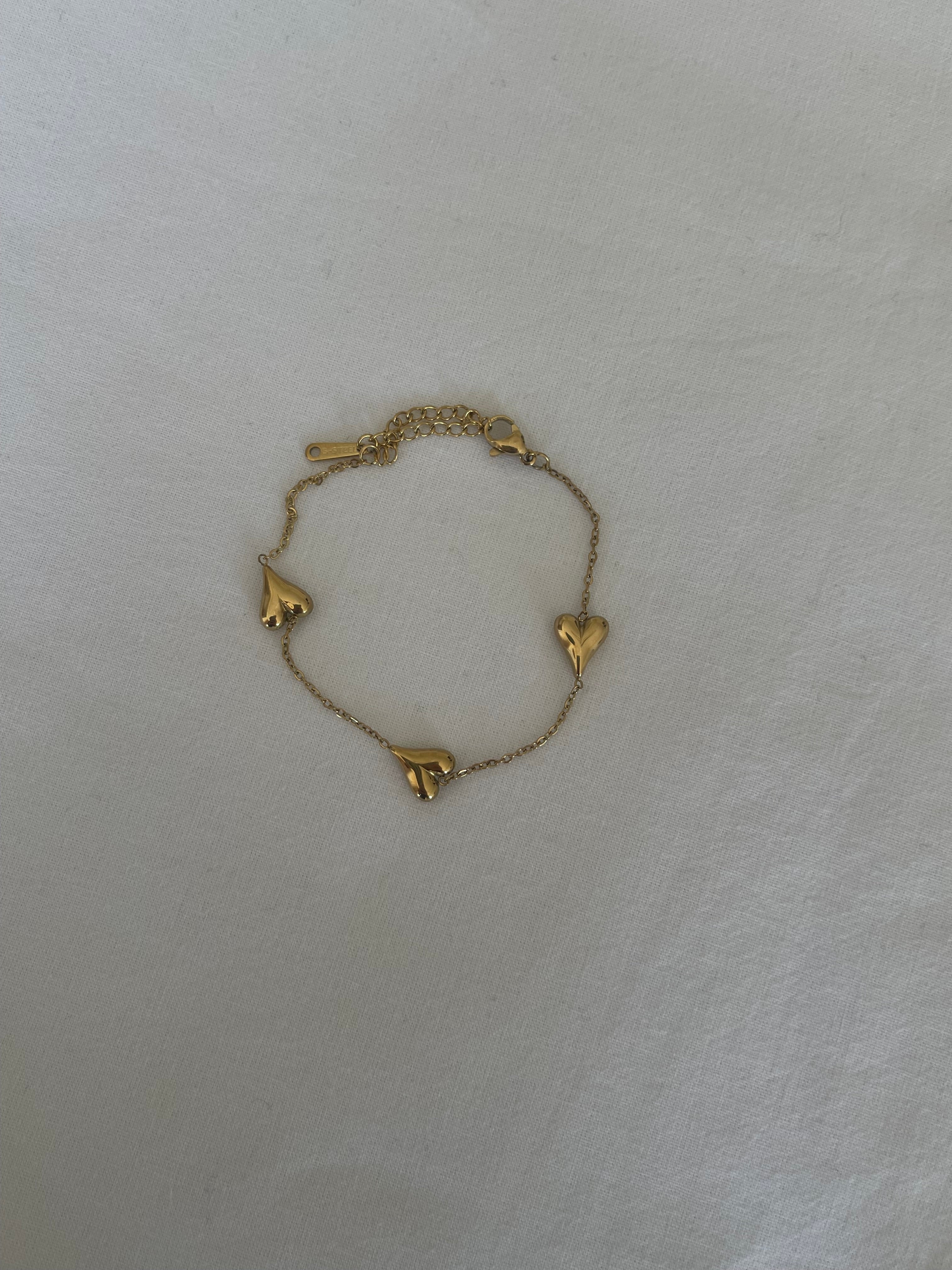 Çelik sade kalp bileklik