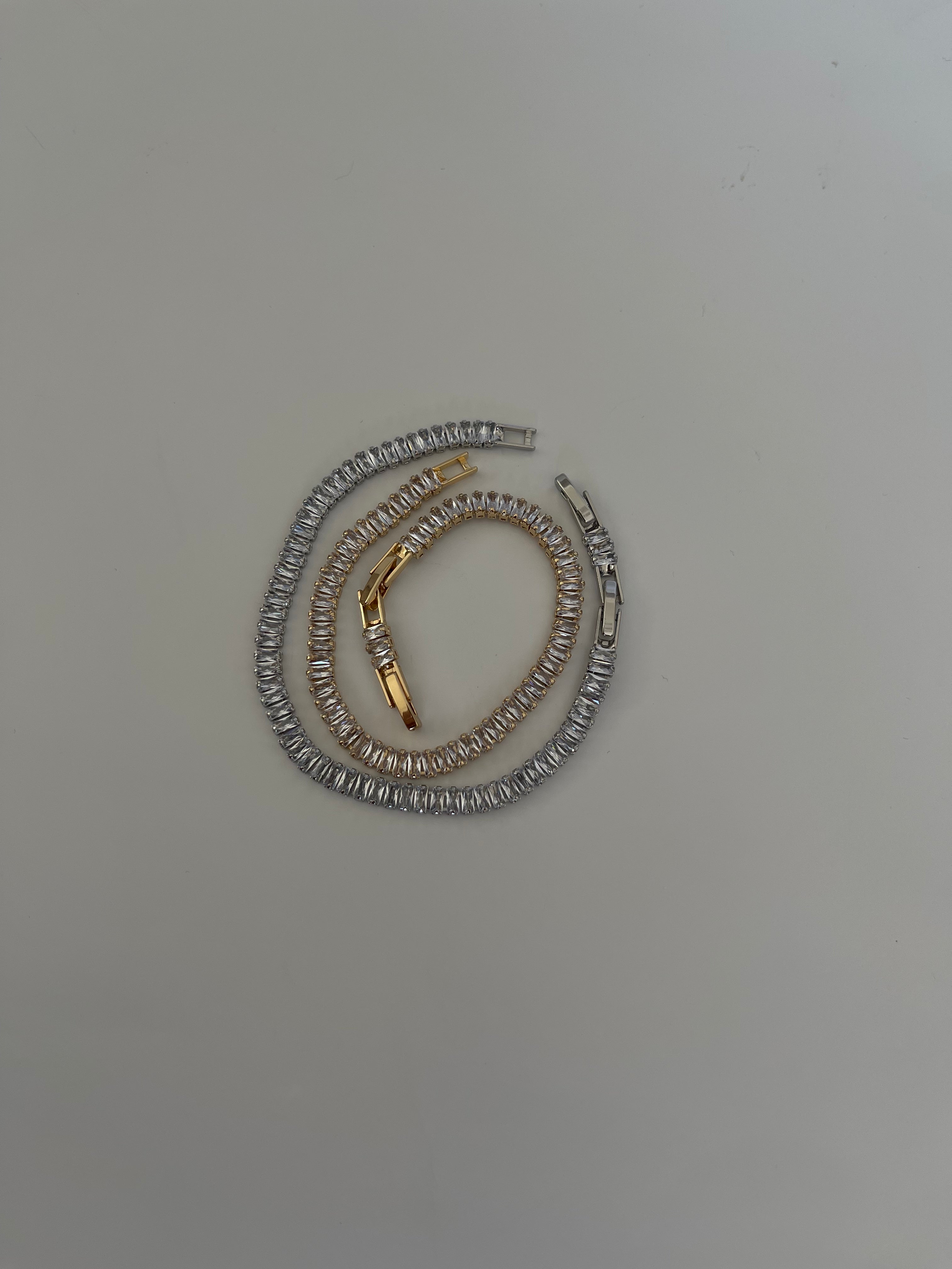 Çelik baget taşlı bileklik