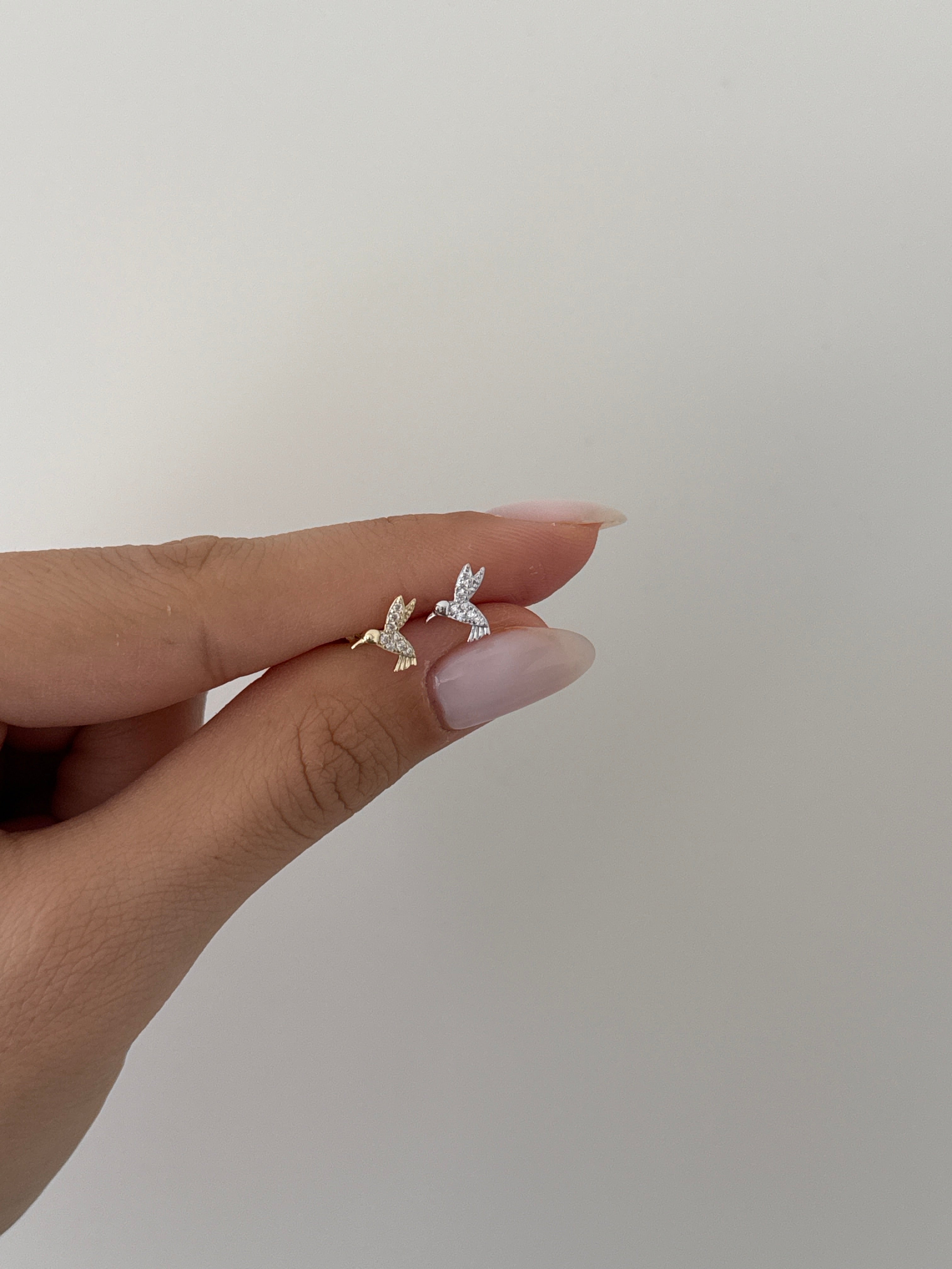 925 gümüş sinek kuşu piercing