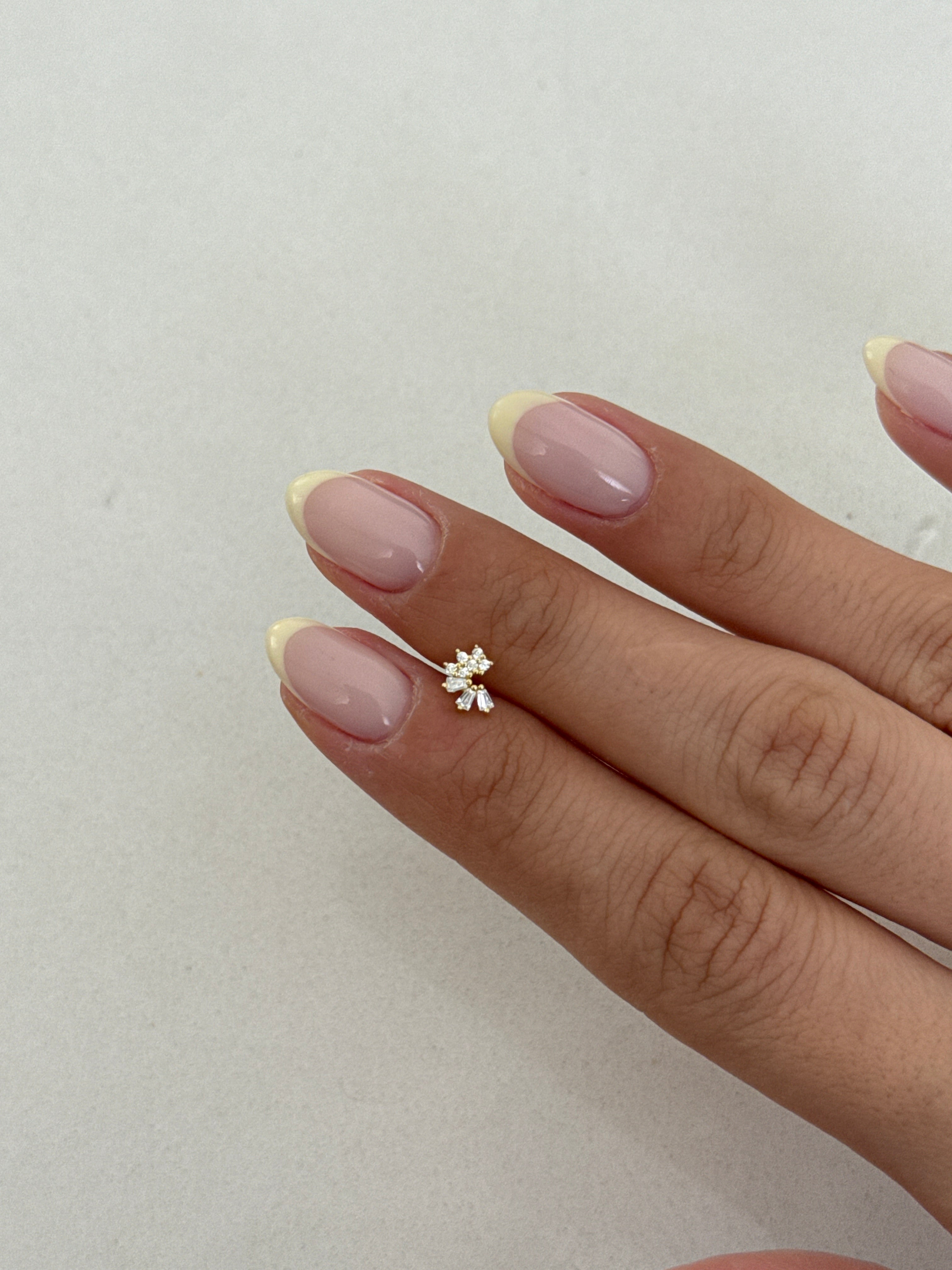 925 gümüş | full taşlı yatay piercing