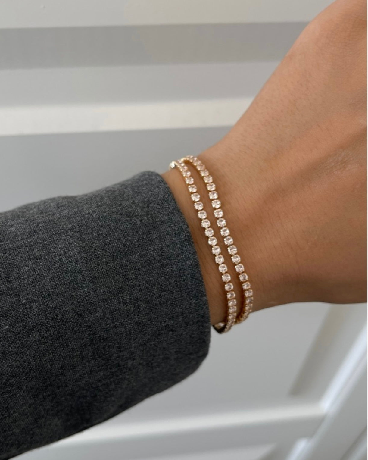 Gold ikili su yolu bileklik