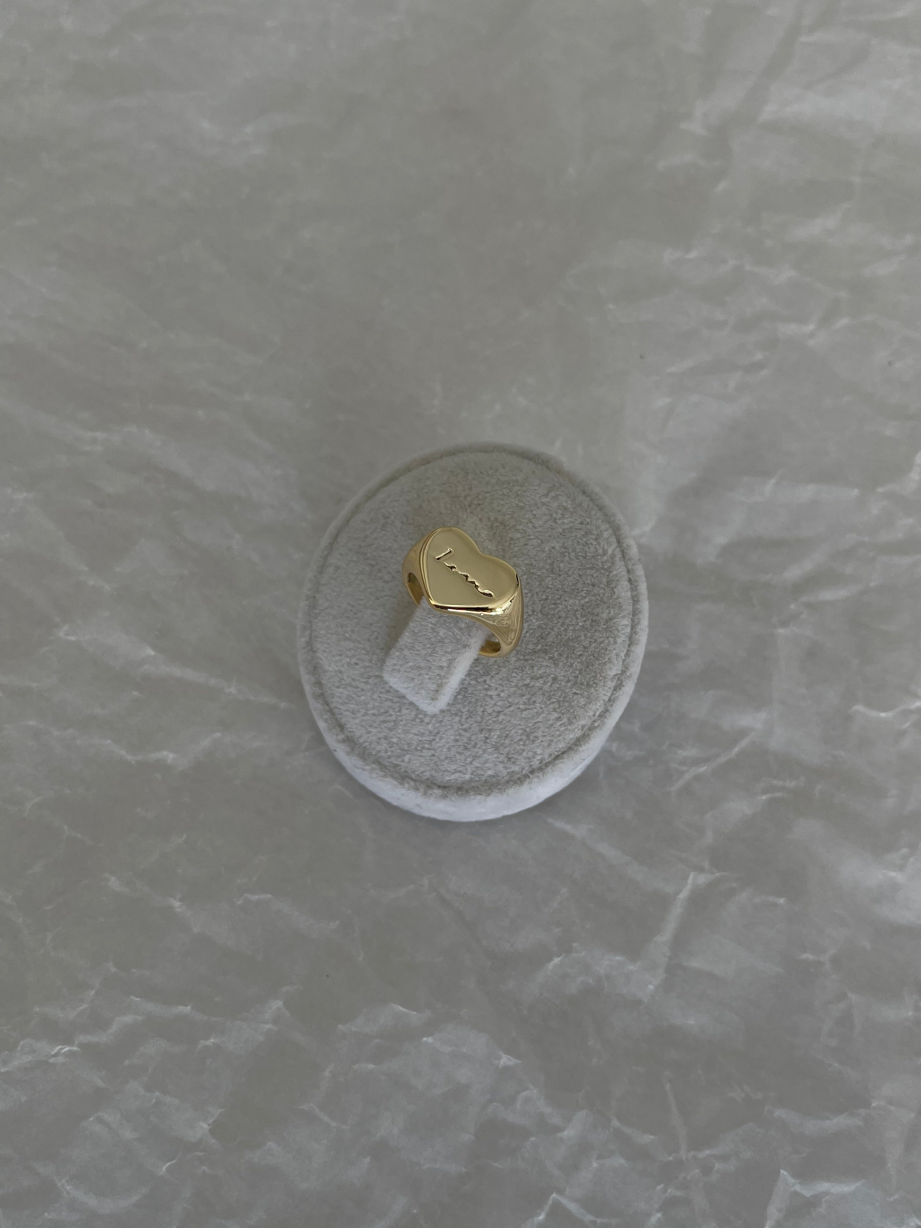 Love serçe parmak yüzüğü