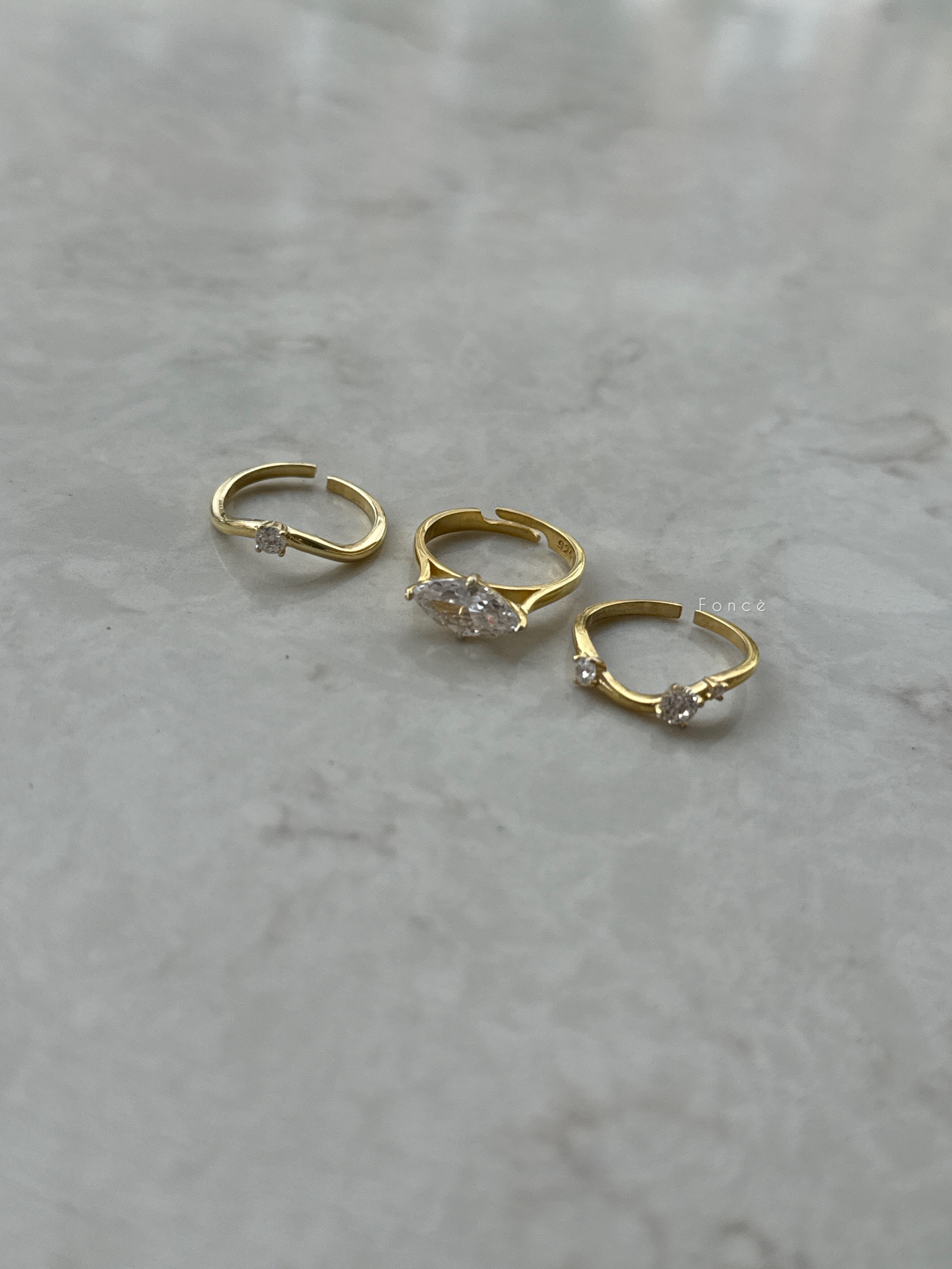 925 gümüş basic 3’lü set yüzük