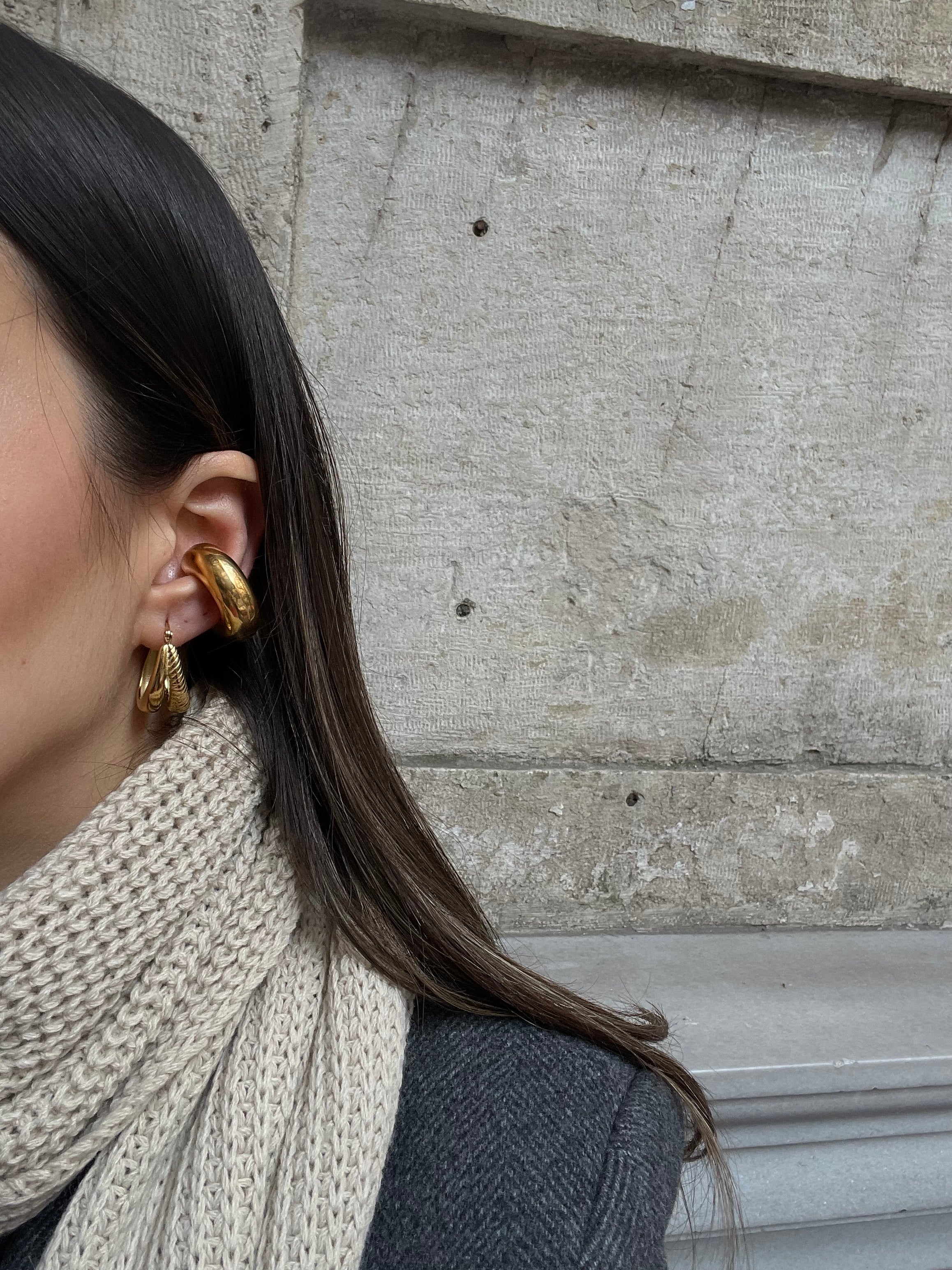 Çelik bubble earcuff