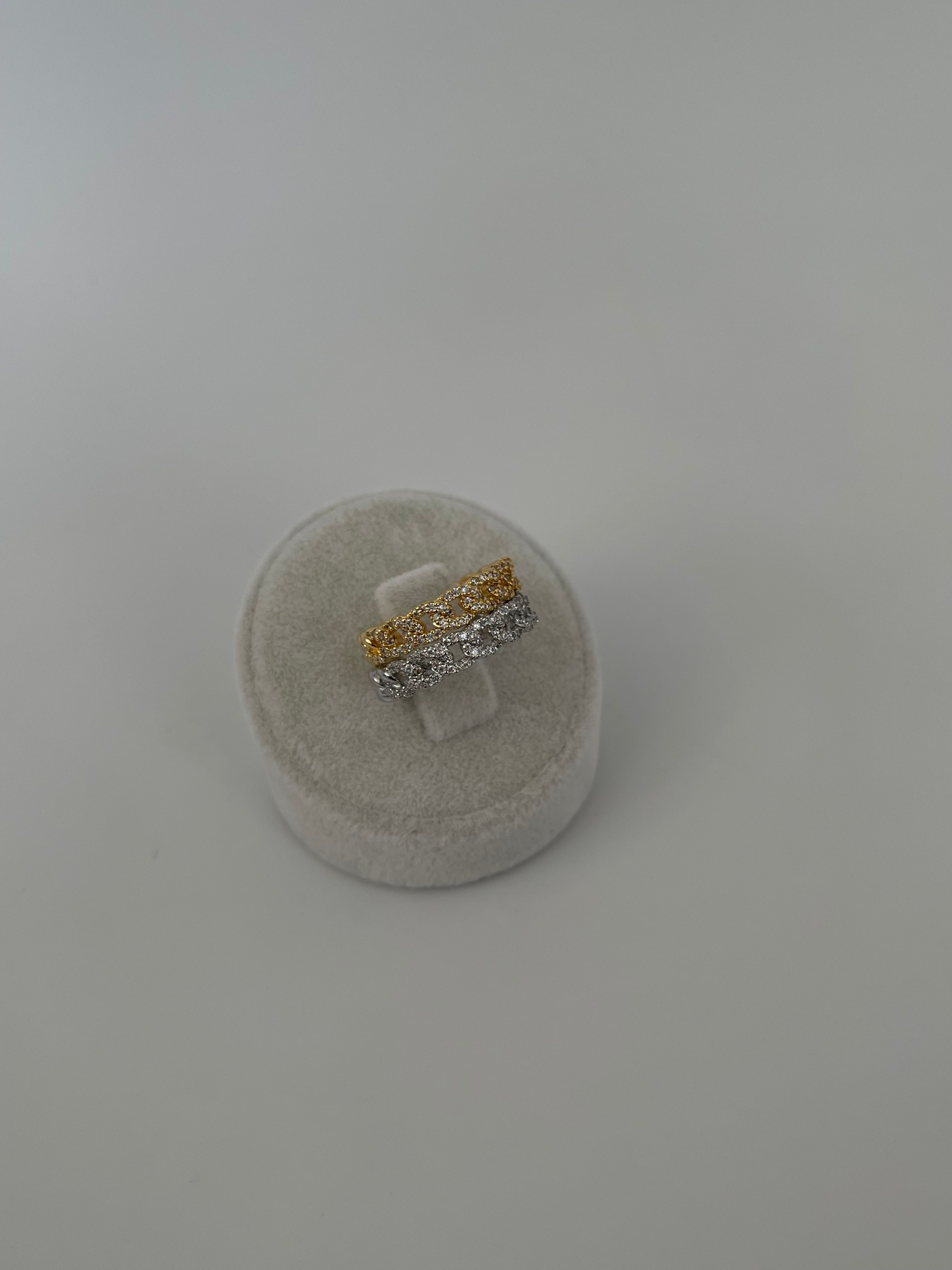 Taşlı zincir model yüzük