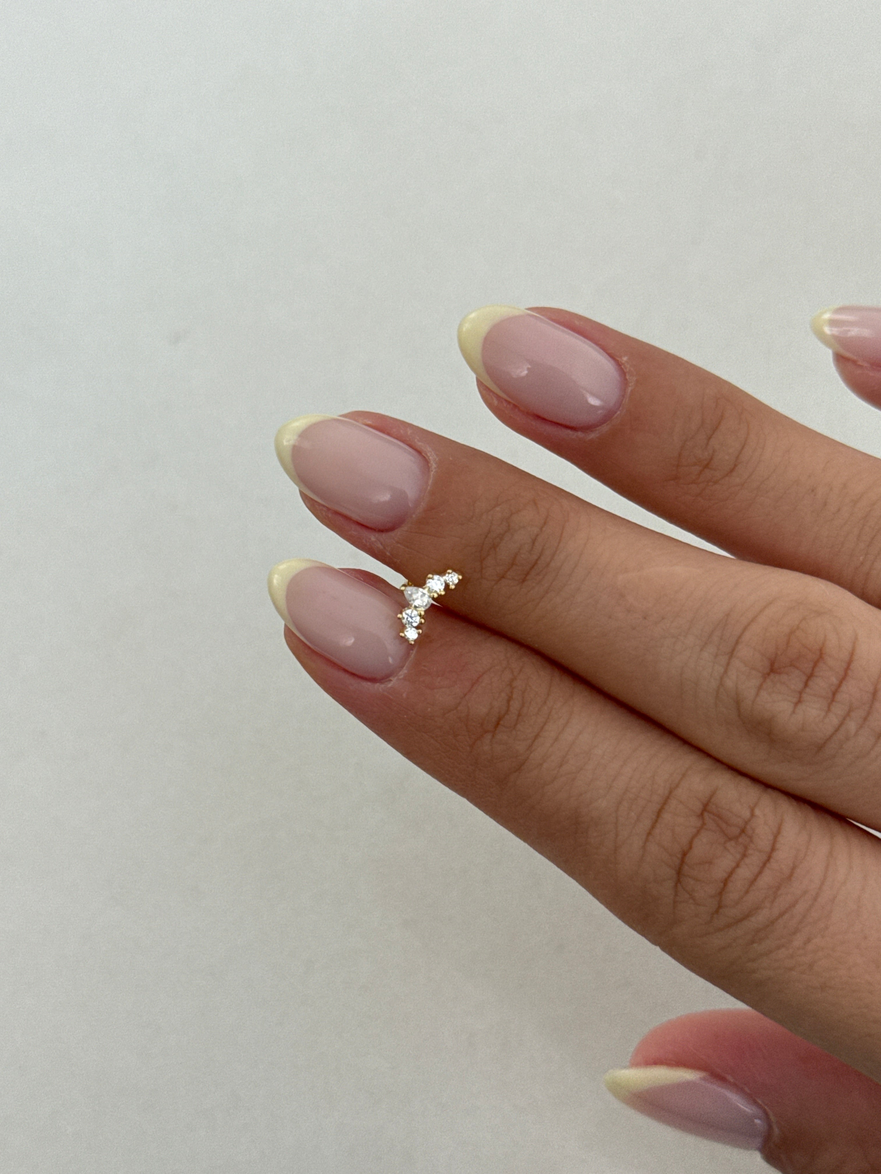 925 gümüş | yassı taşlı piercing