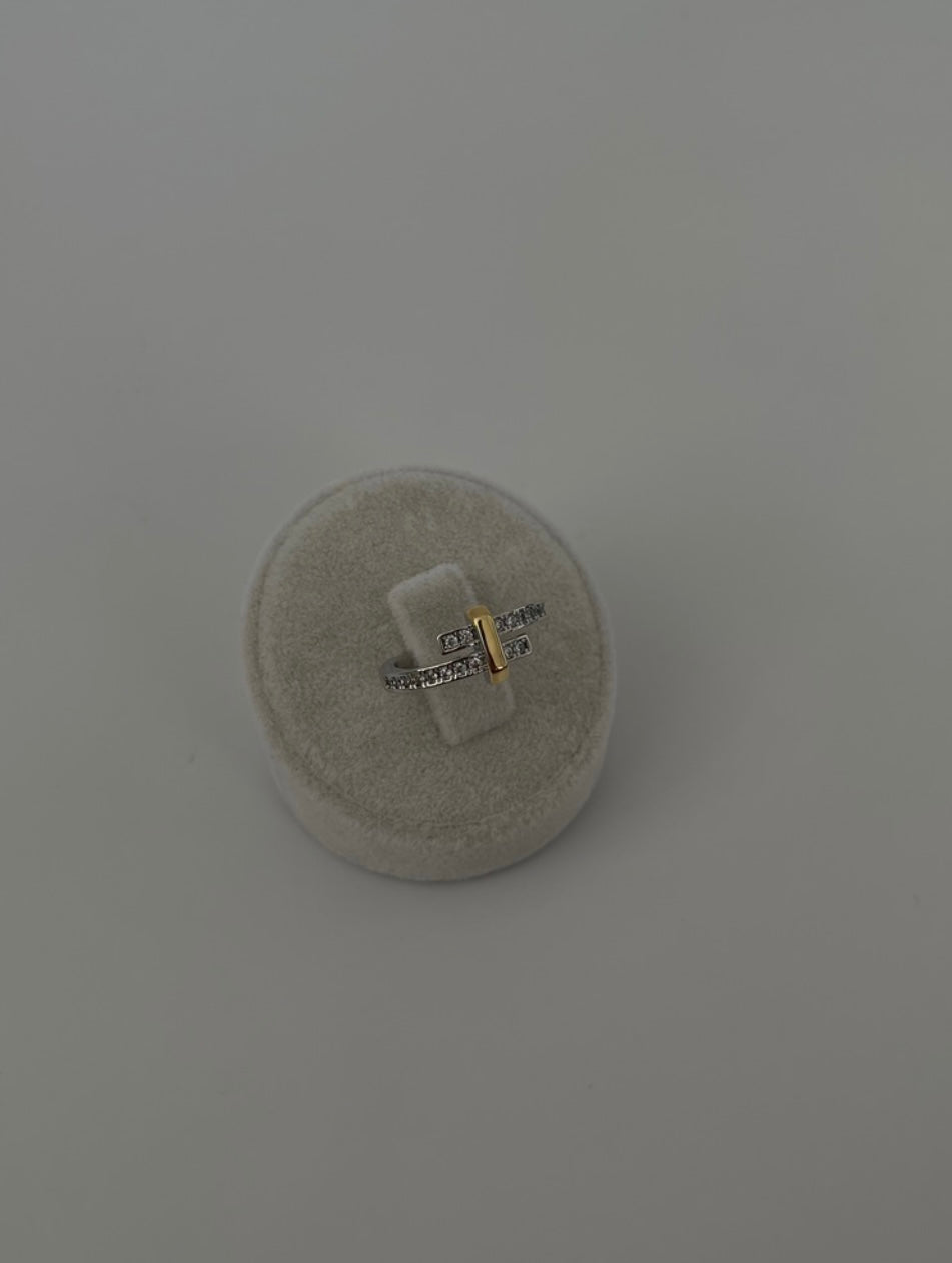 Gold çizgi detay yüzük