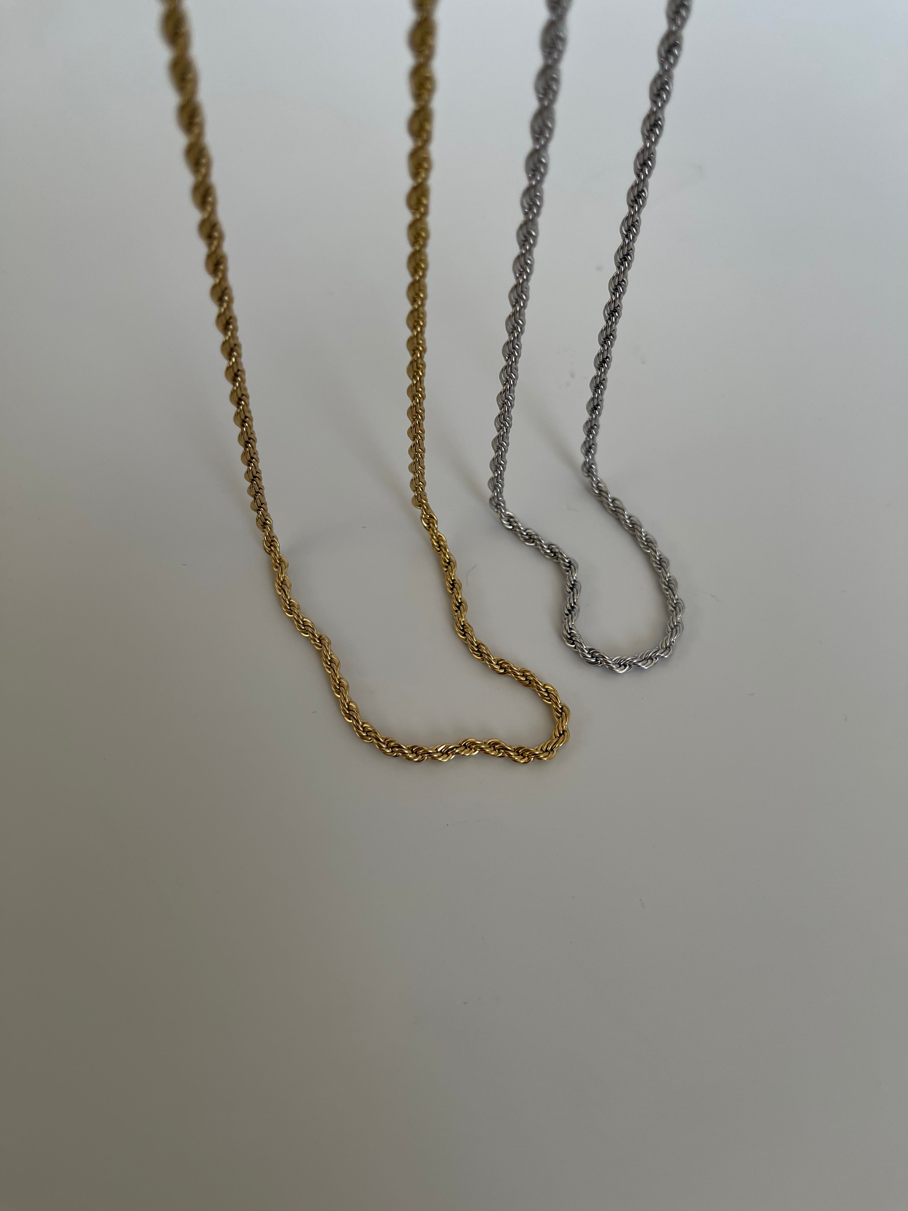 Çelik burgu zincir kolye