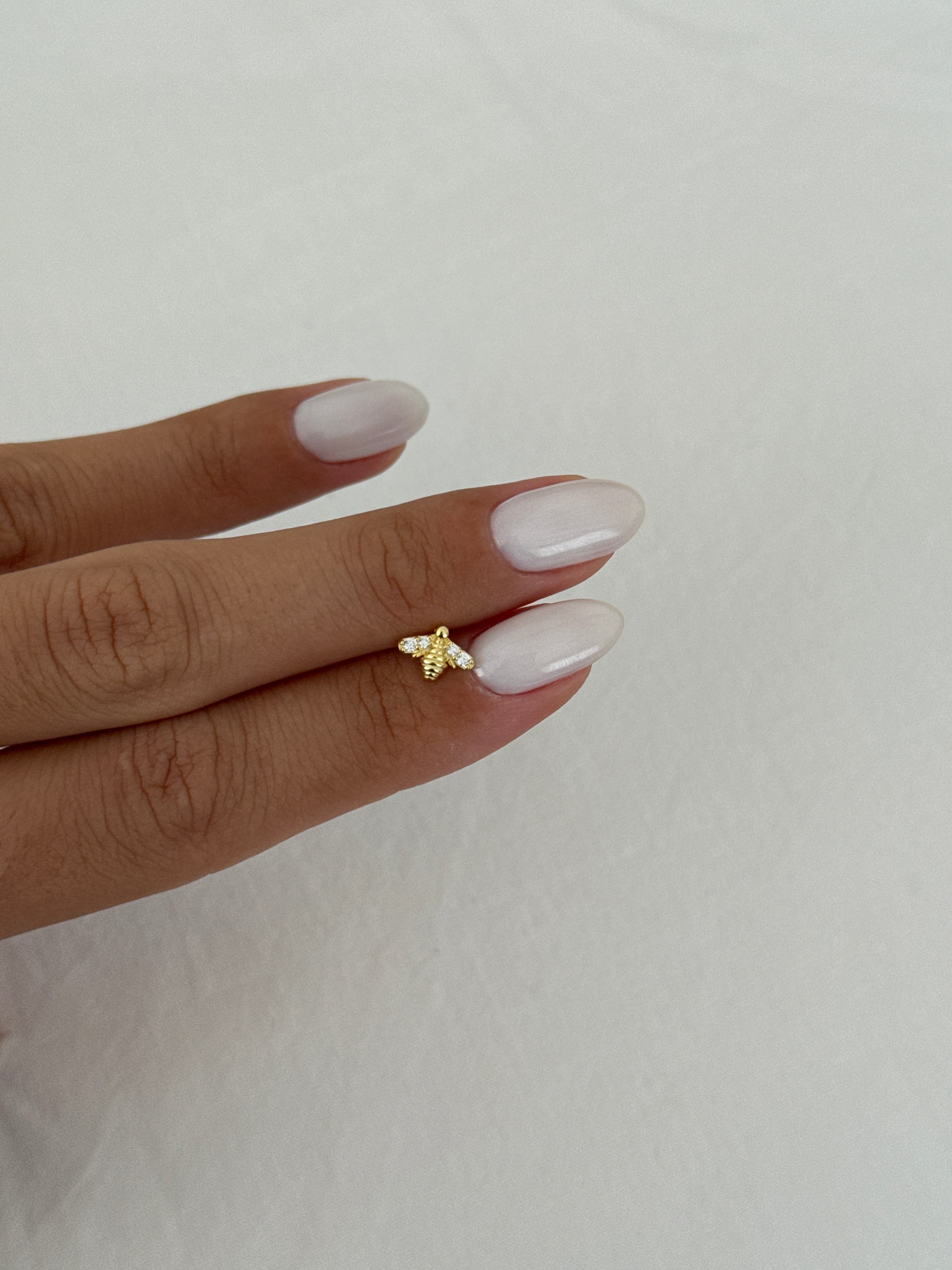 925 gümüş | taşlı arı piercing