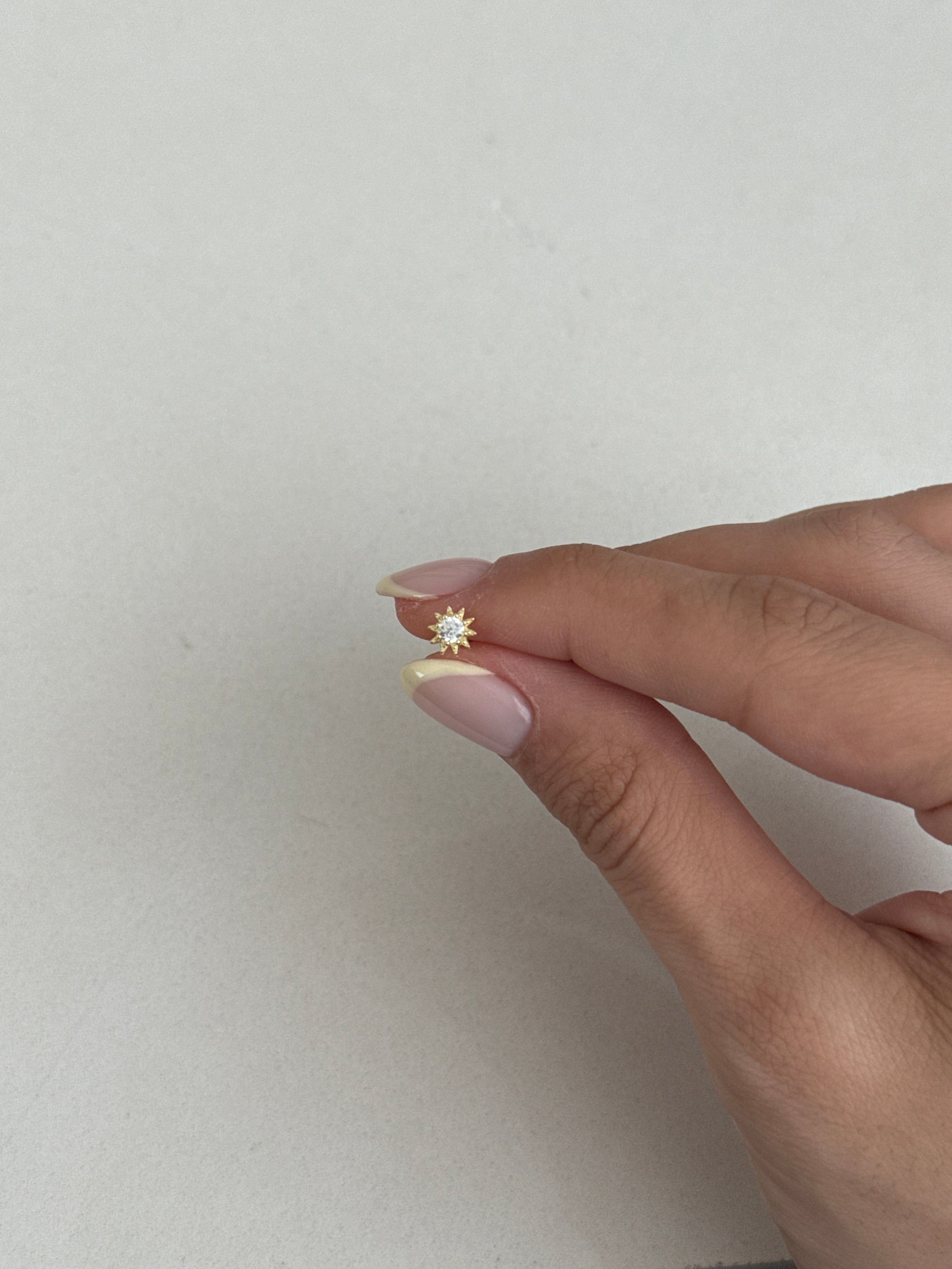 925 gümüş | taşlı güneş piercing