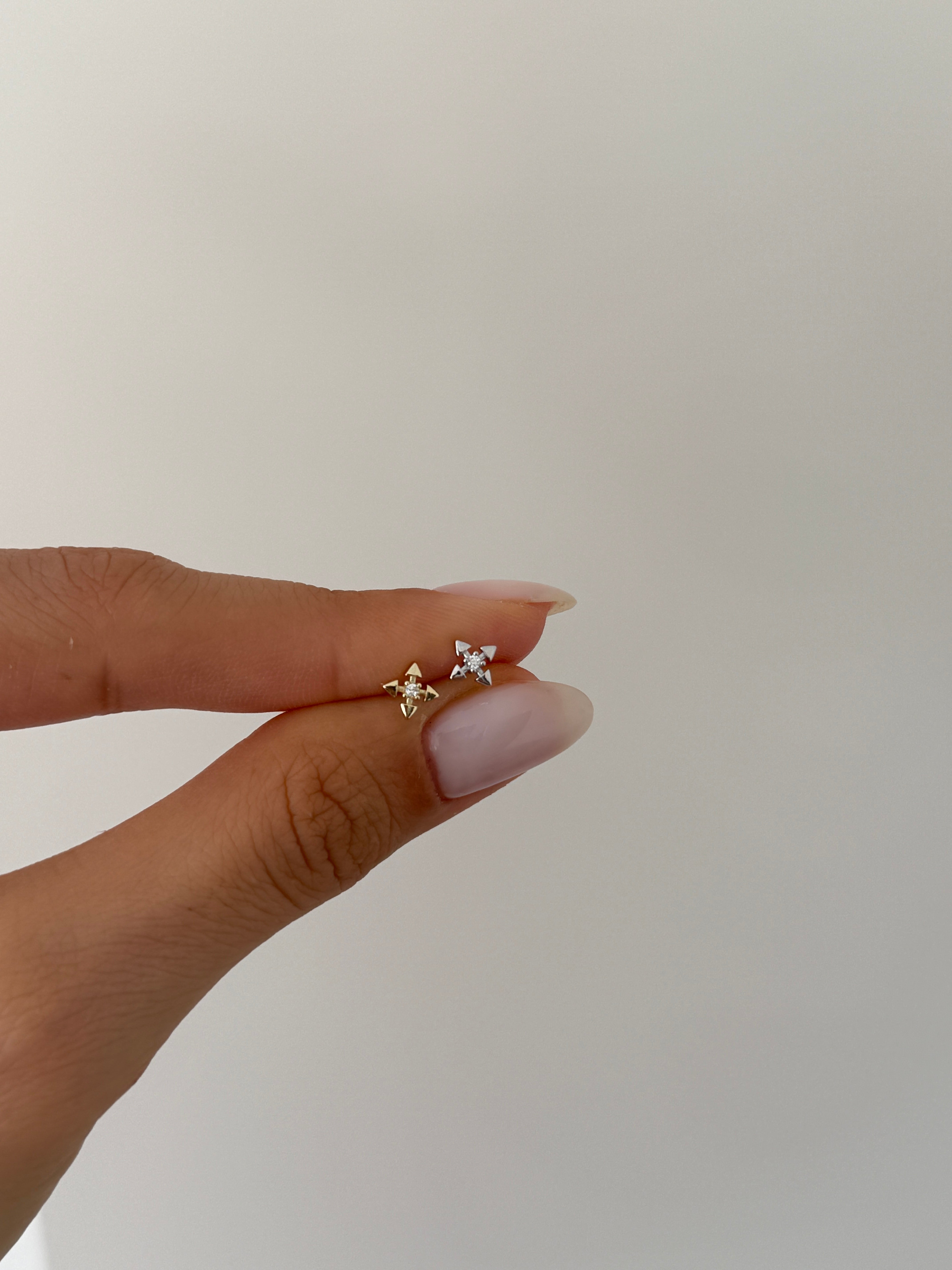 925 gümüş çapraz ok piercing