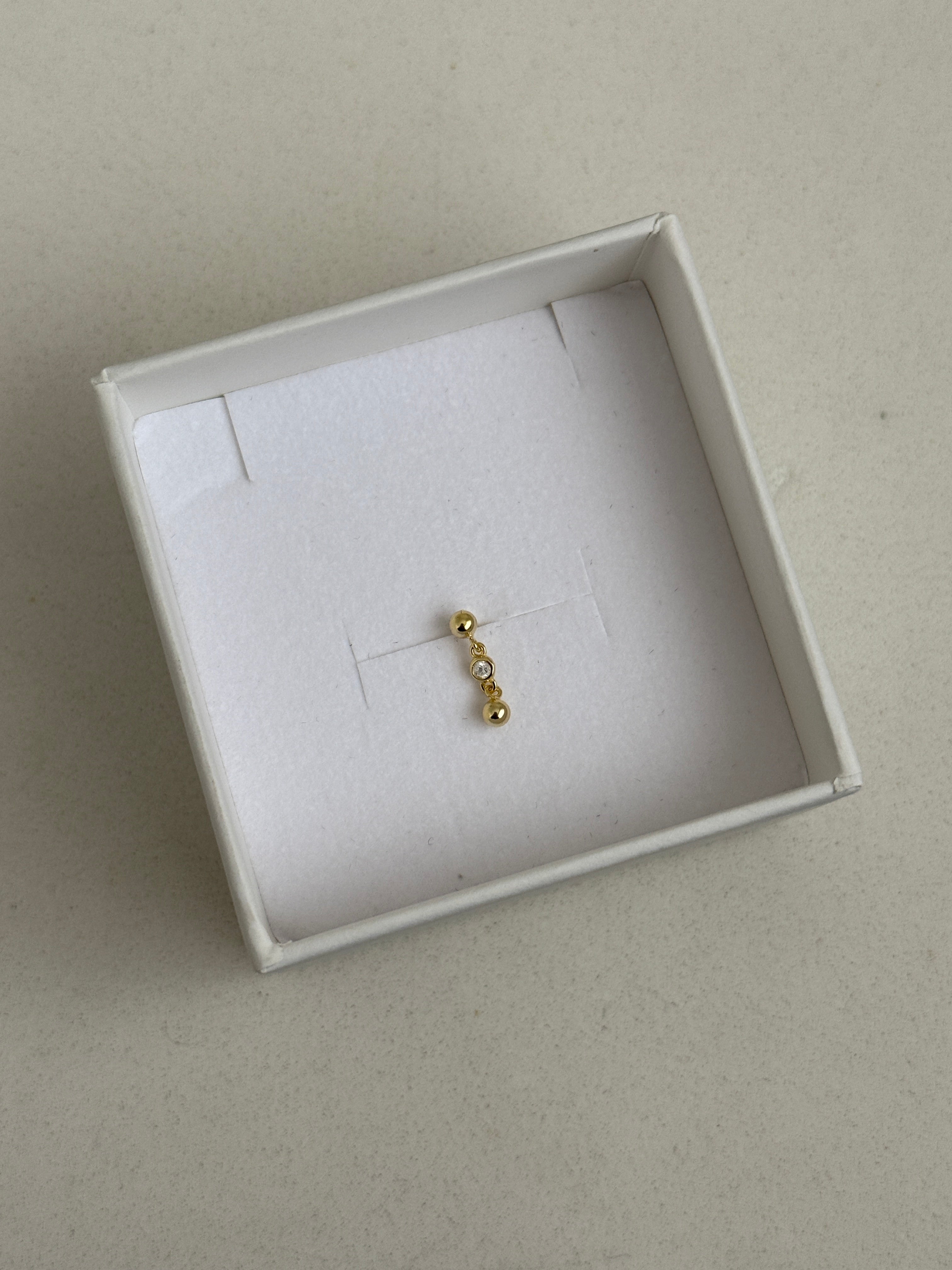 925 gümüş | topçuk sallantılı piercing