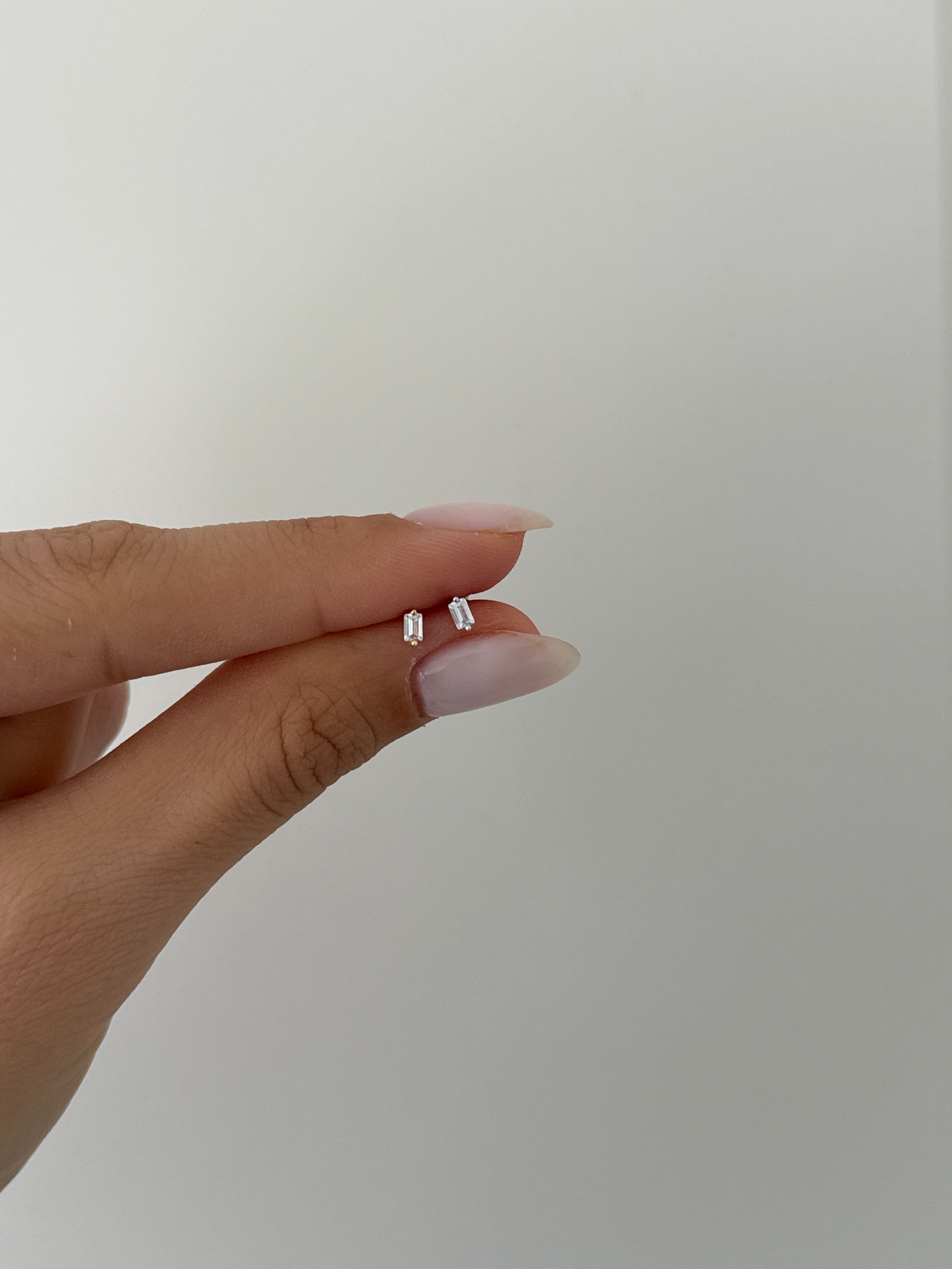 925 gümüş kalın baget piercing