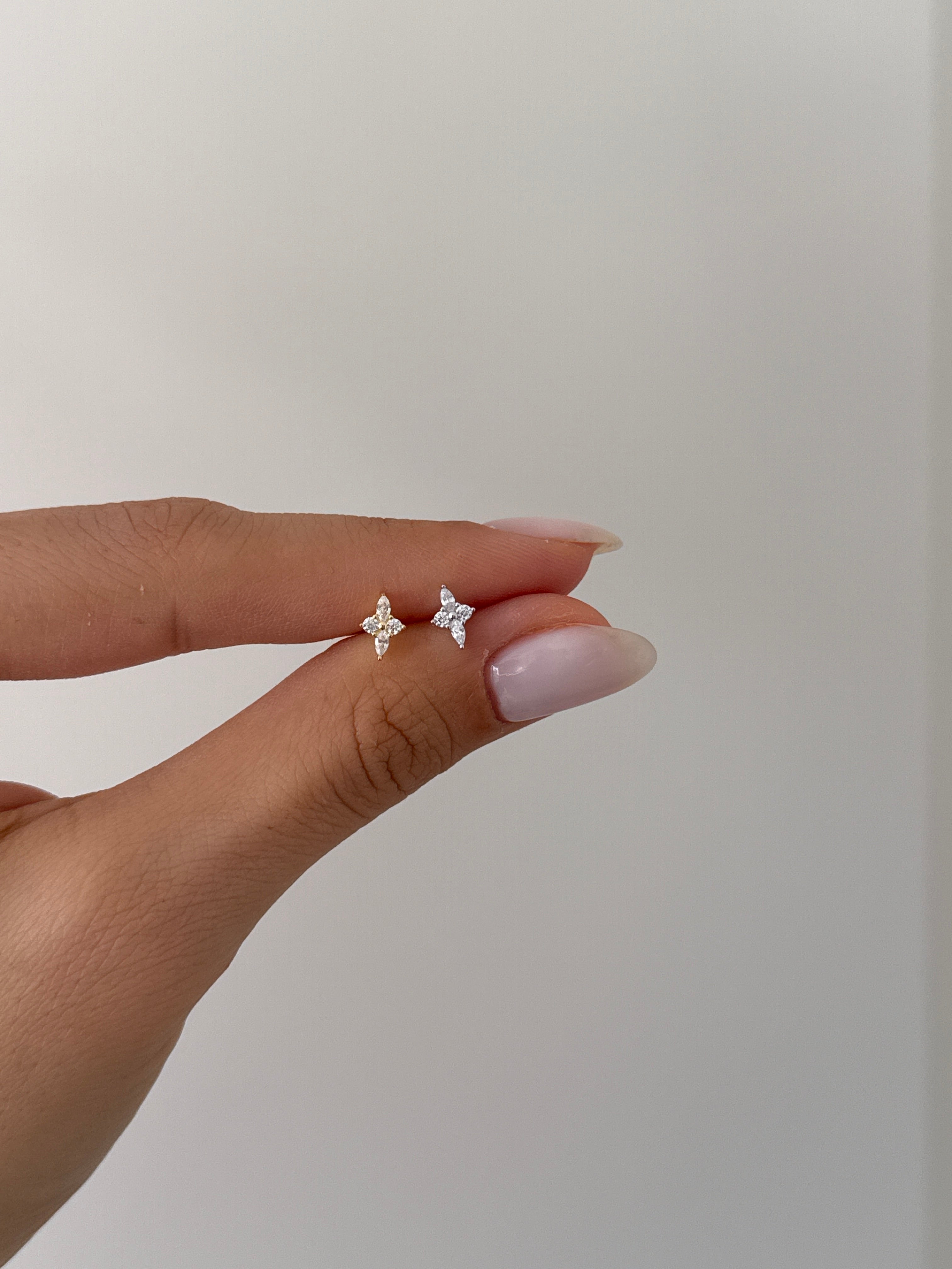 925 gümüş markiz çiçeği piercing