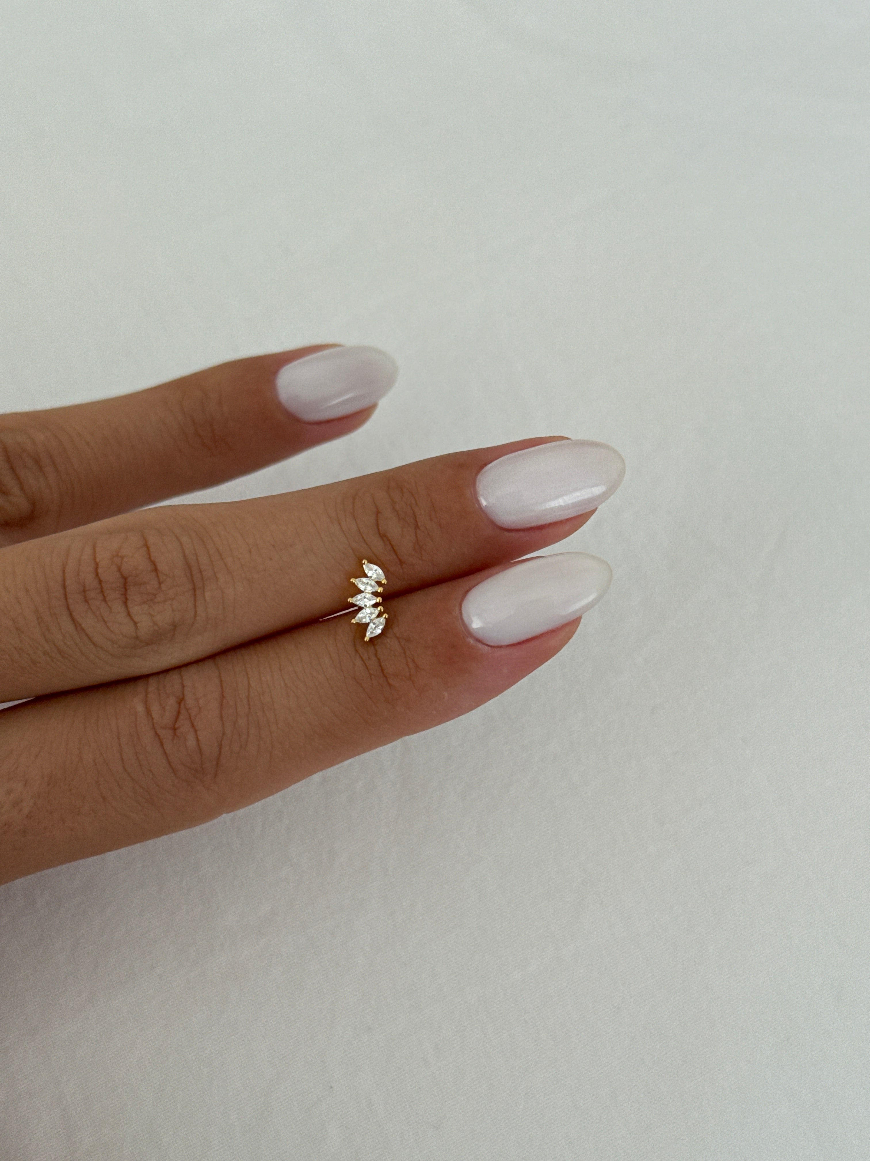 925 gümüş | beşli oval piercing
