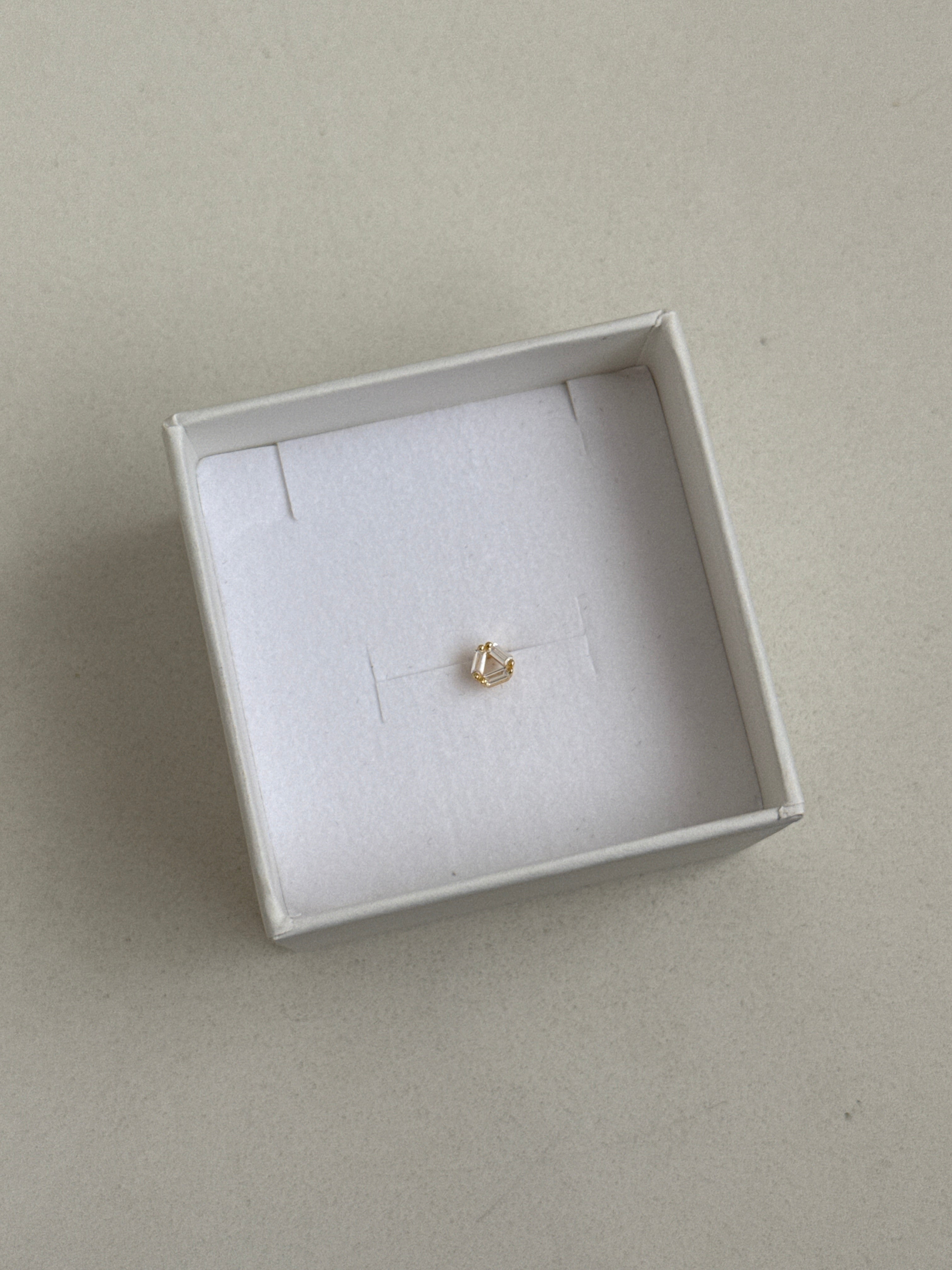 925 gümüş | üçgen taş piercing