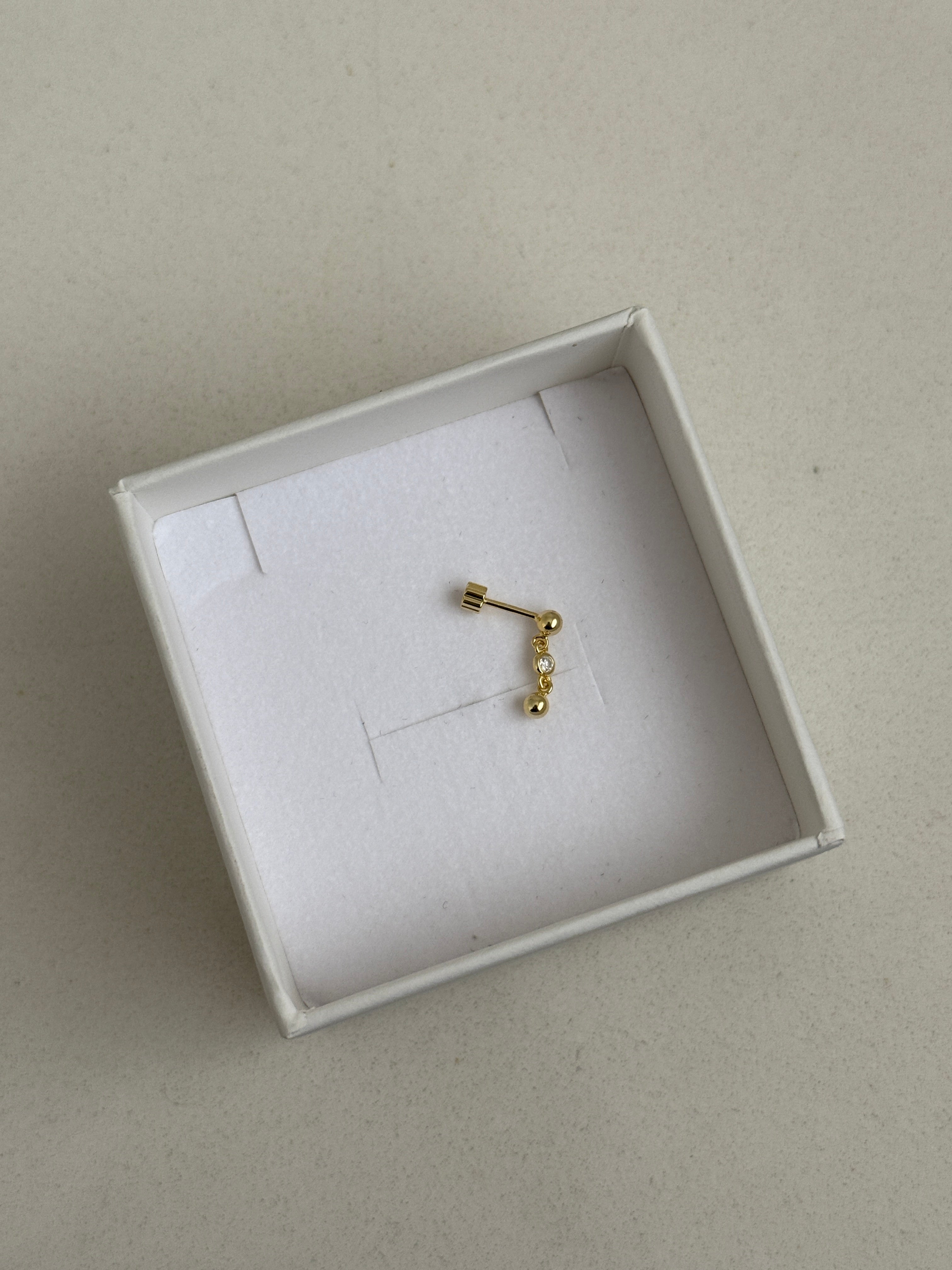 925 gümüş | topçuk sallantılı piercing